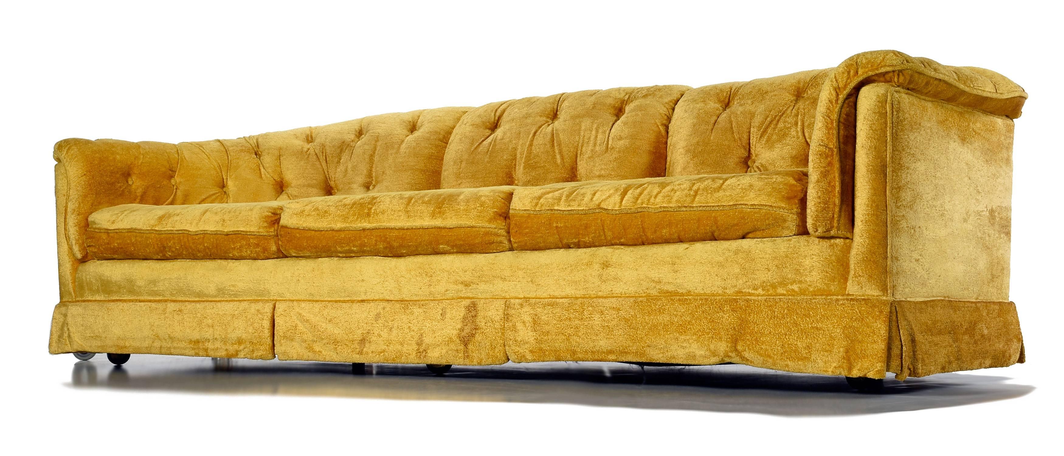 marigold velvet sofa