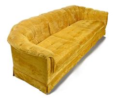 Marigold Velvet Tufted Sofa by Stratford Designs, 1960s