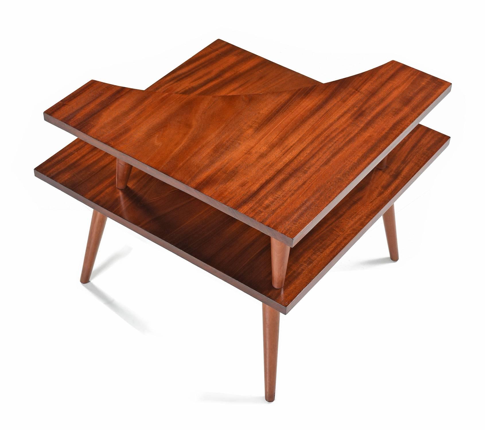 mid century modern corner table