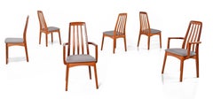 Benny Linden Solid Teak Dining Chairs Set of Six, circa 1980s
