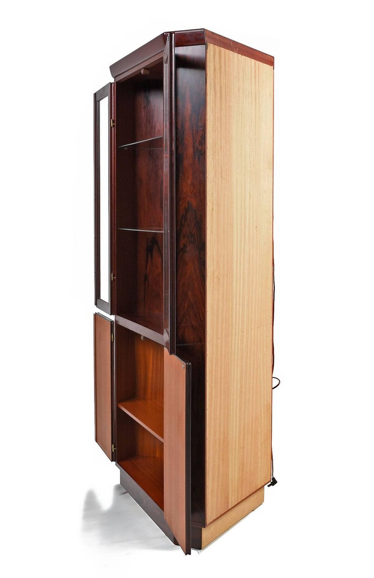 Danish Modern Rosewood Curio Corner Cabinet by Skovby ...