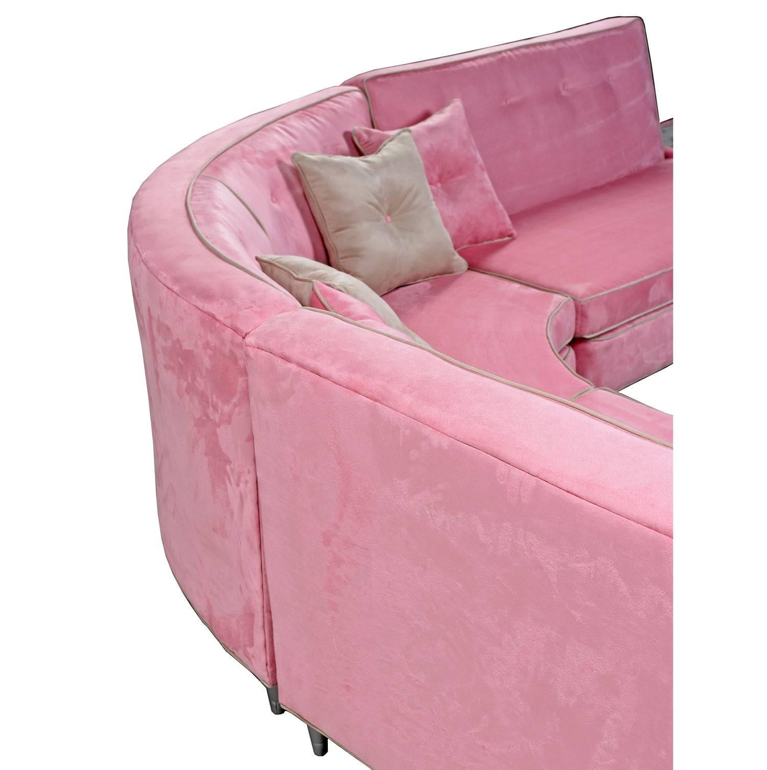 pink sectional couch