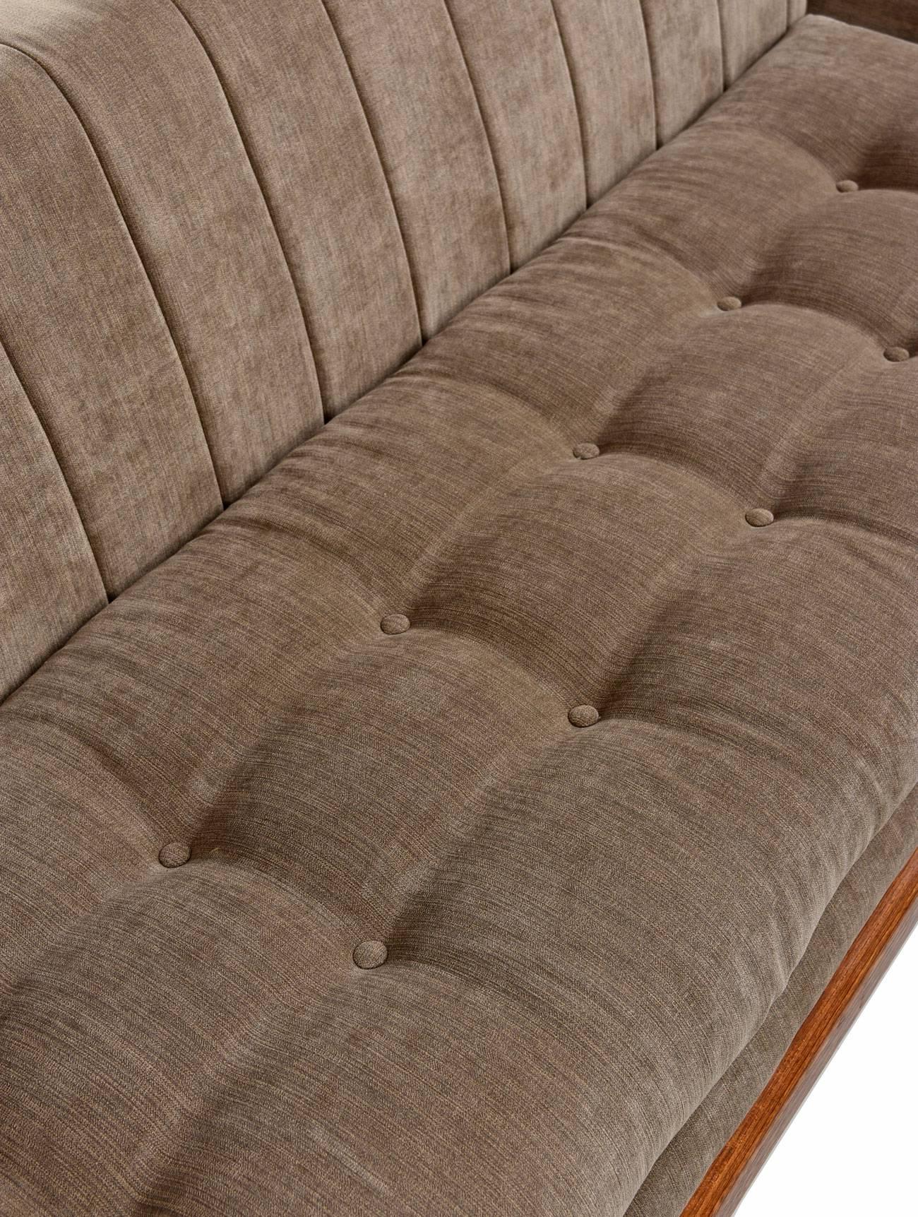 Mid-Century Modern Restored Midcentury Adrian Pearsall Oak Accent Gondola Sofa Couch, circa 1960s