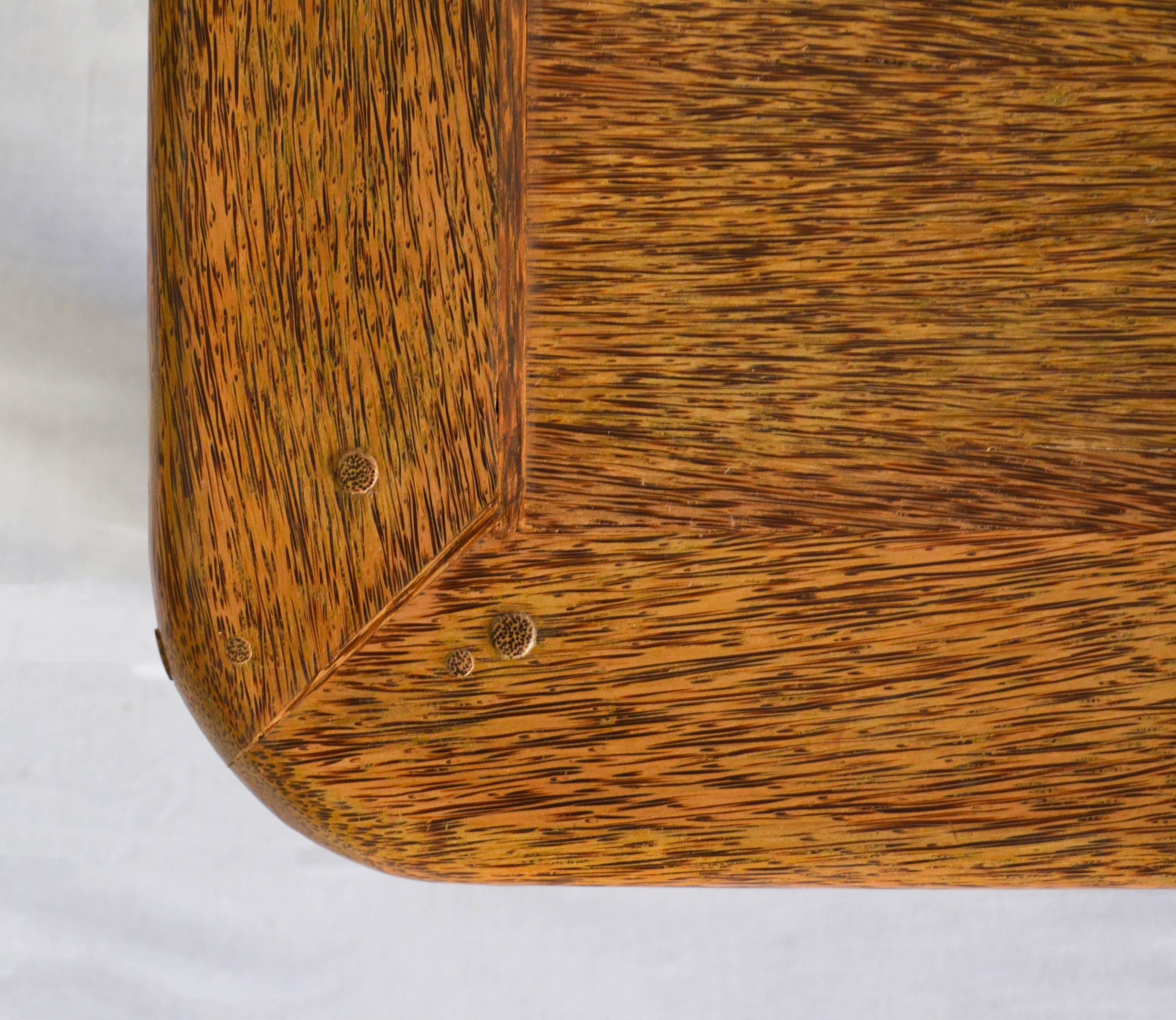 European Pair of Palm Wood Petite Tables by Jacques Grange for Yves Saint Laurent