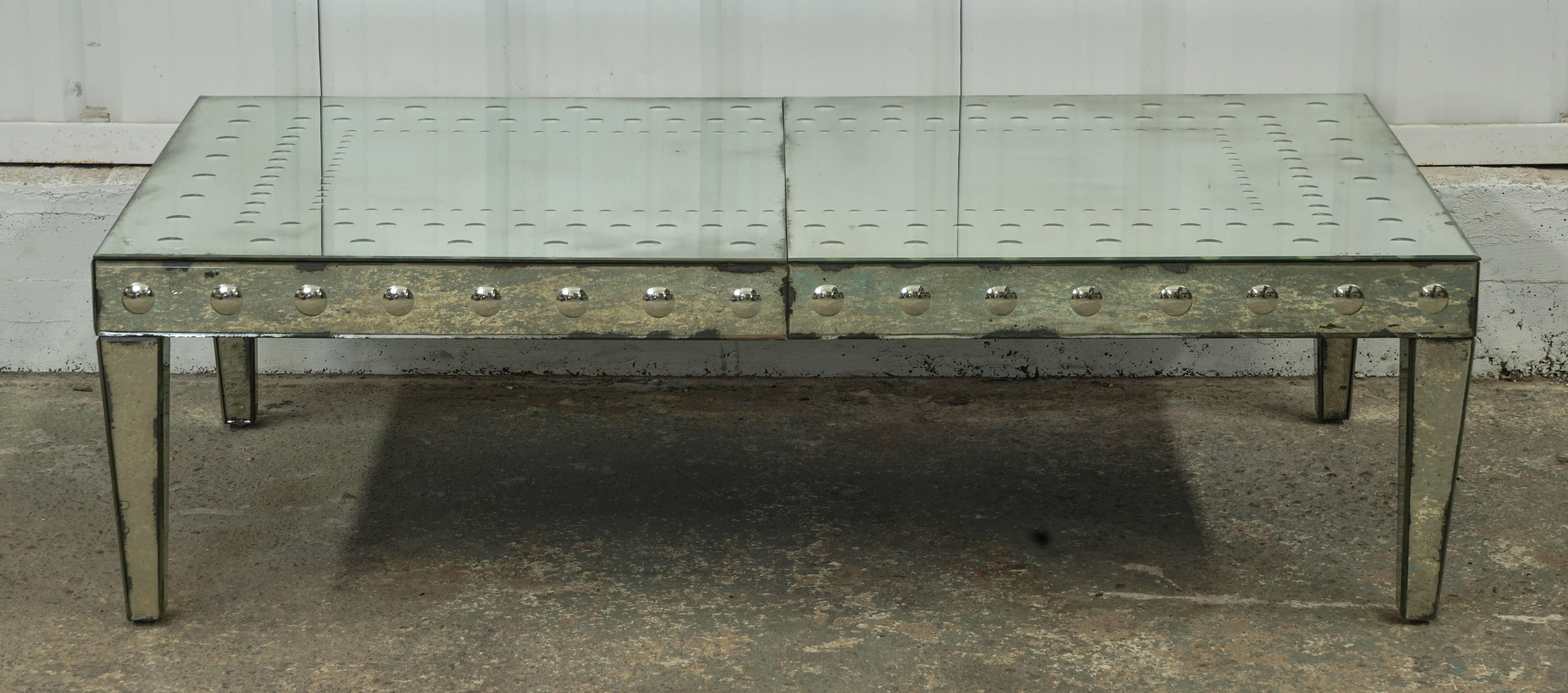 Antiqued Mirror Coffee Table For Sale at 1stDibs antique mirror