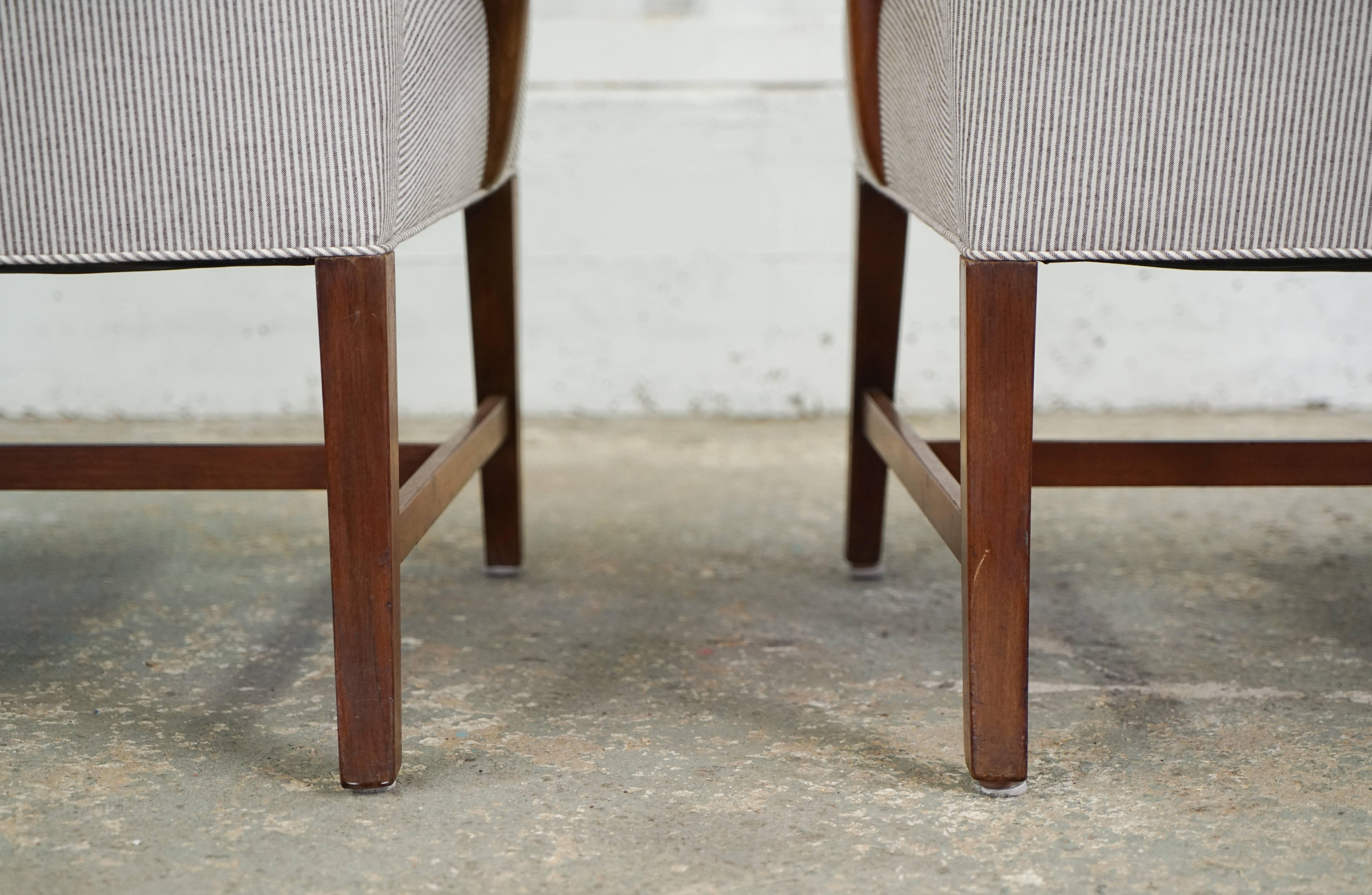 Pair of 1950s Danish Armchairs in the Manner of Jakob Kjaer 3