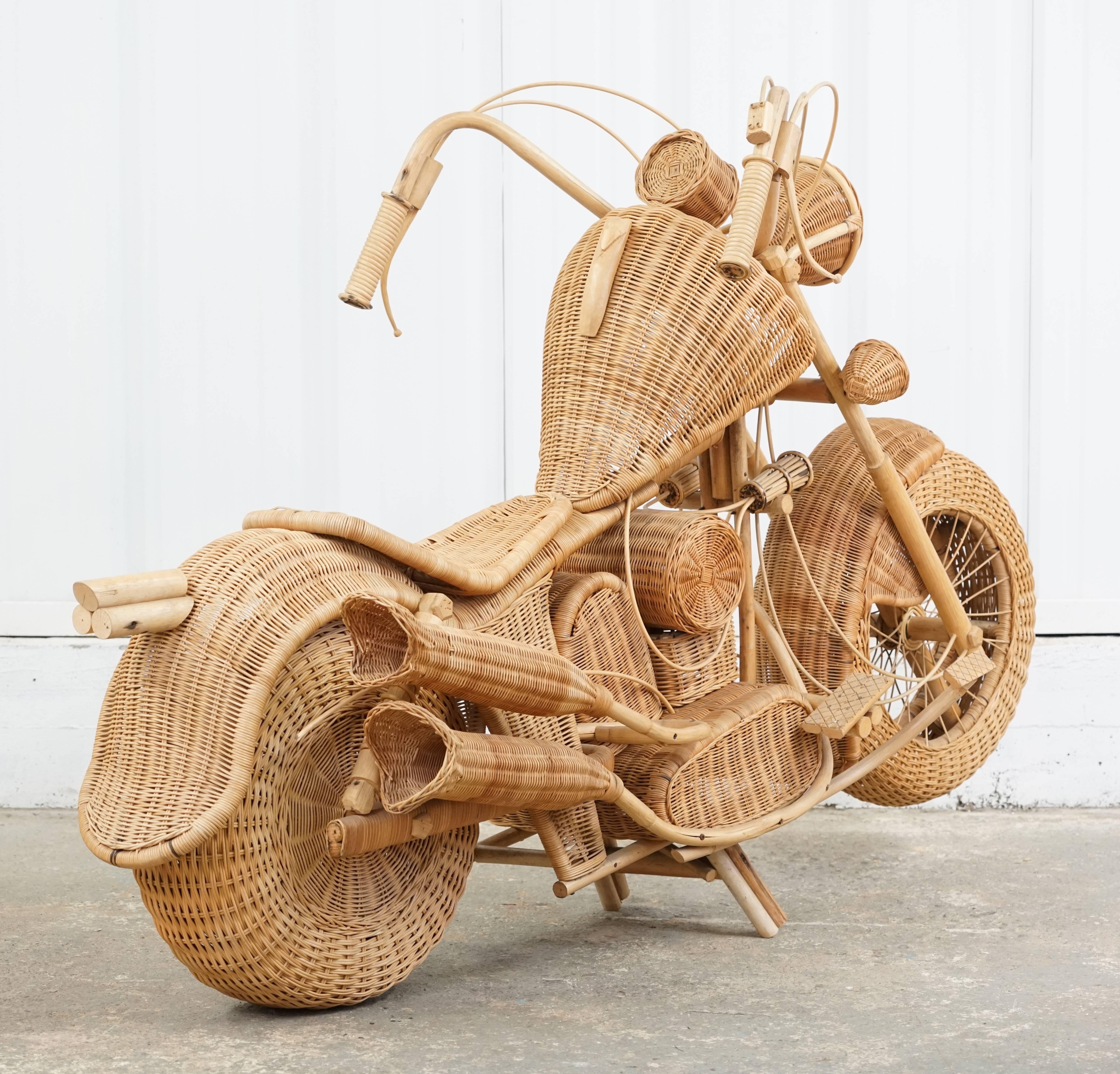 Vintage Wicker Motorcycle at 1stDibs