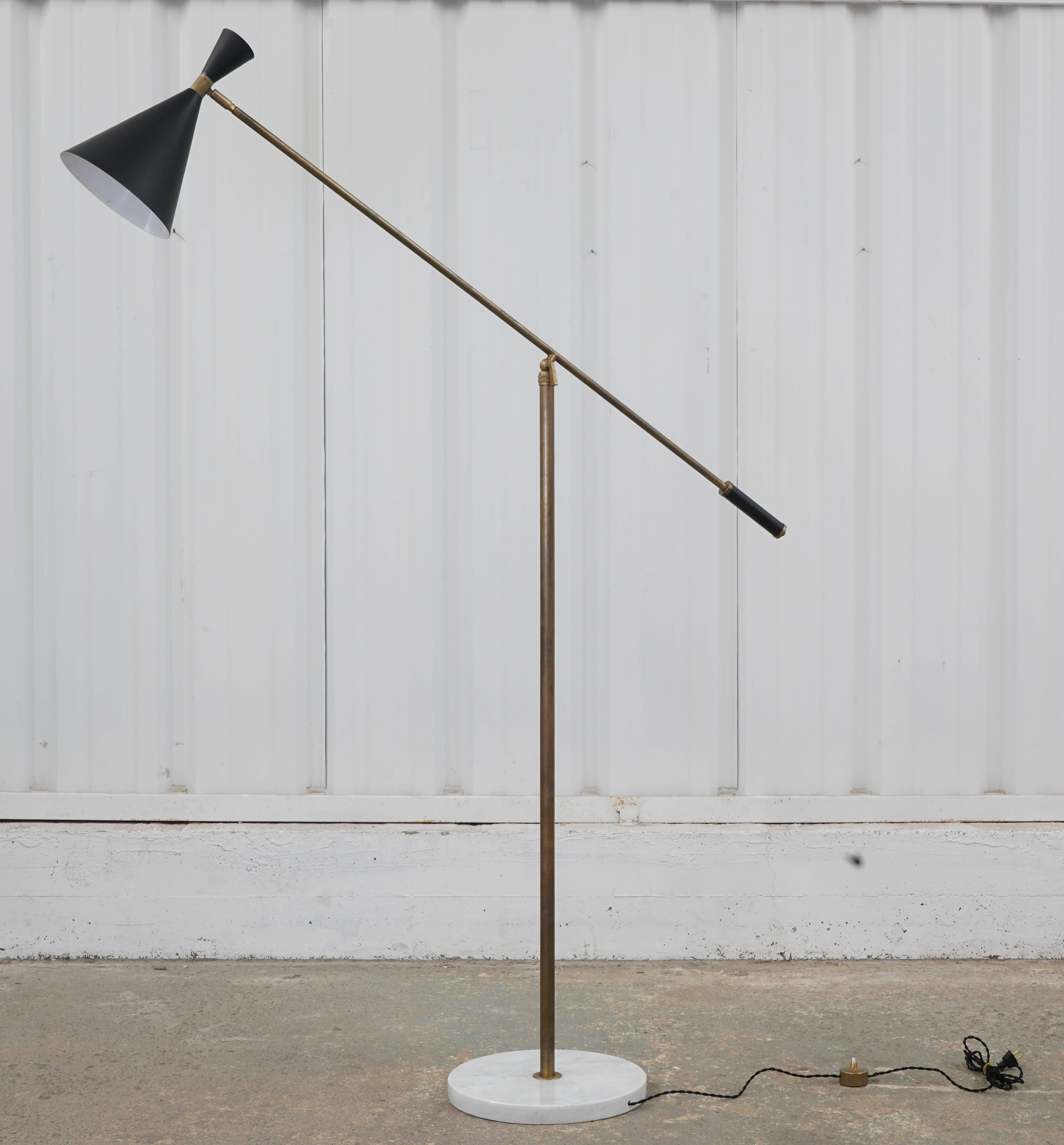 vintage floor lamps with marble base