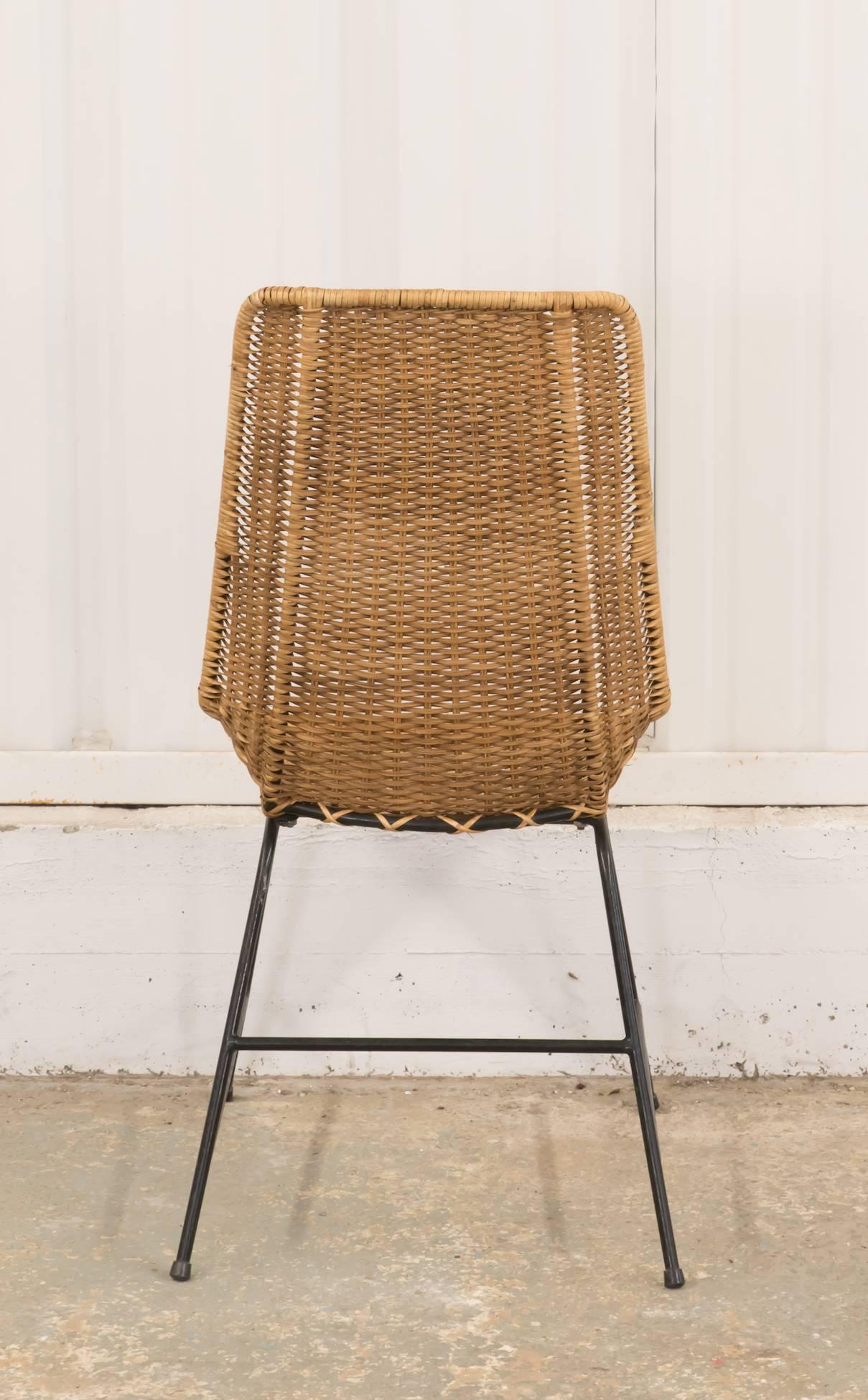 vintage wicker dining chairs