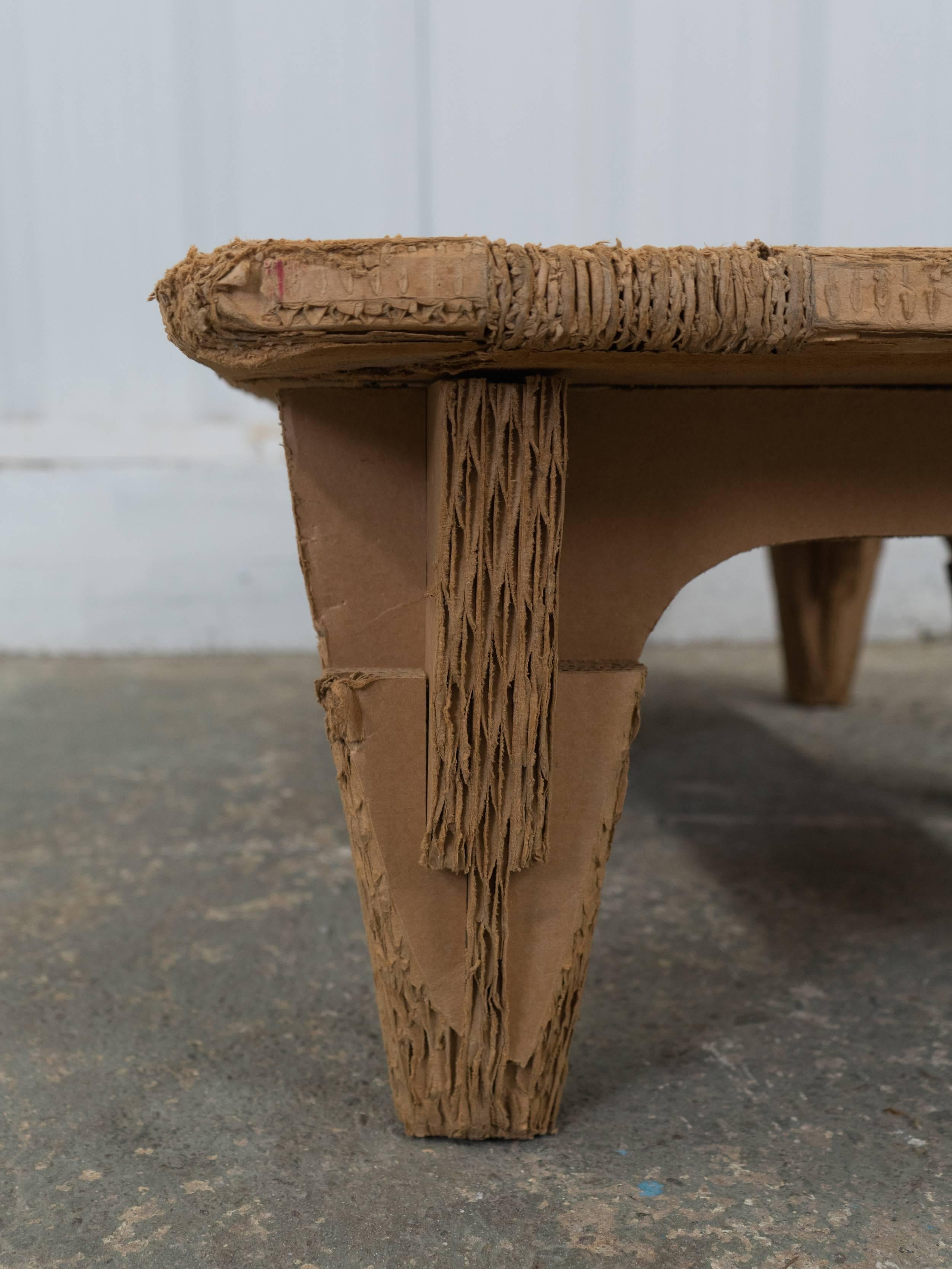 how to make a cardboard coffee table