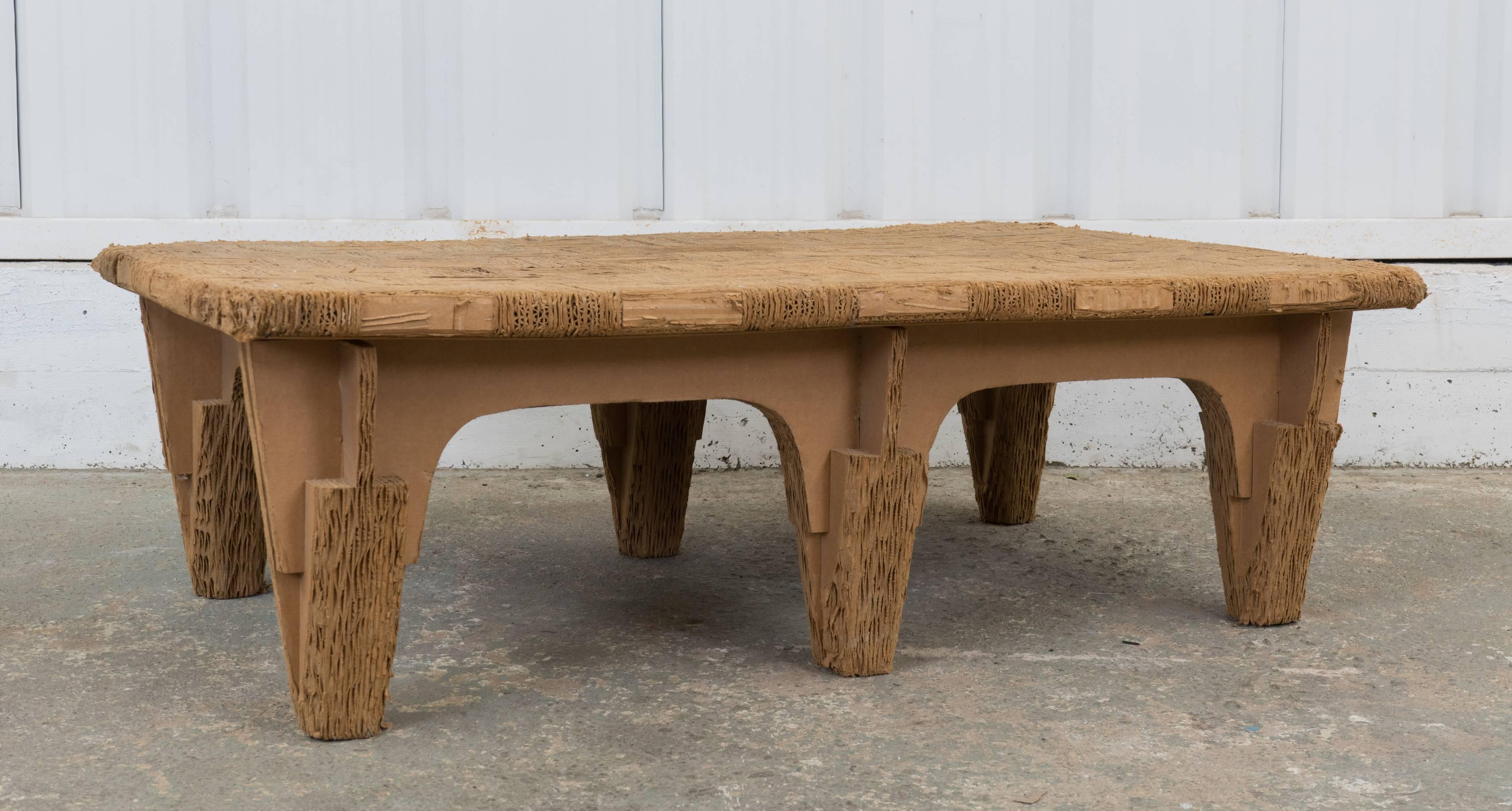 American Joel Stearns Corrugated Cardboard Coffee Table