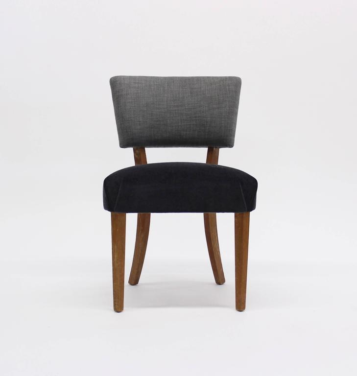 Mid-Century Dining Chairs, Newly Upholstered at 1stdibs