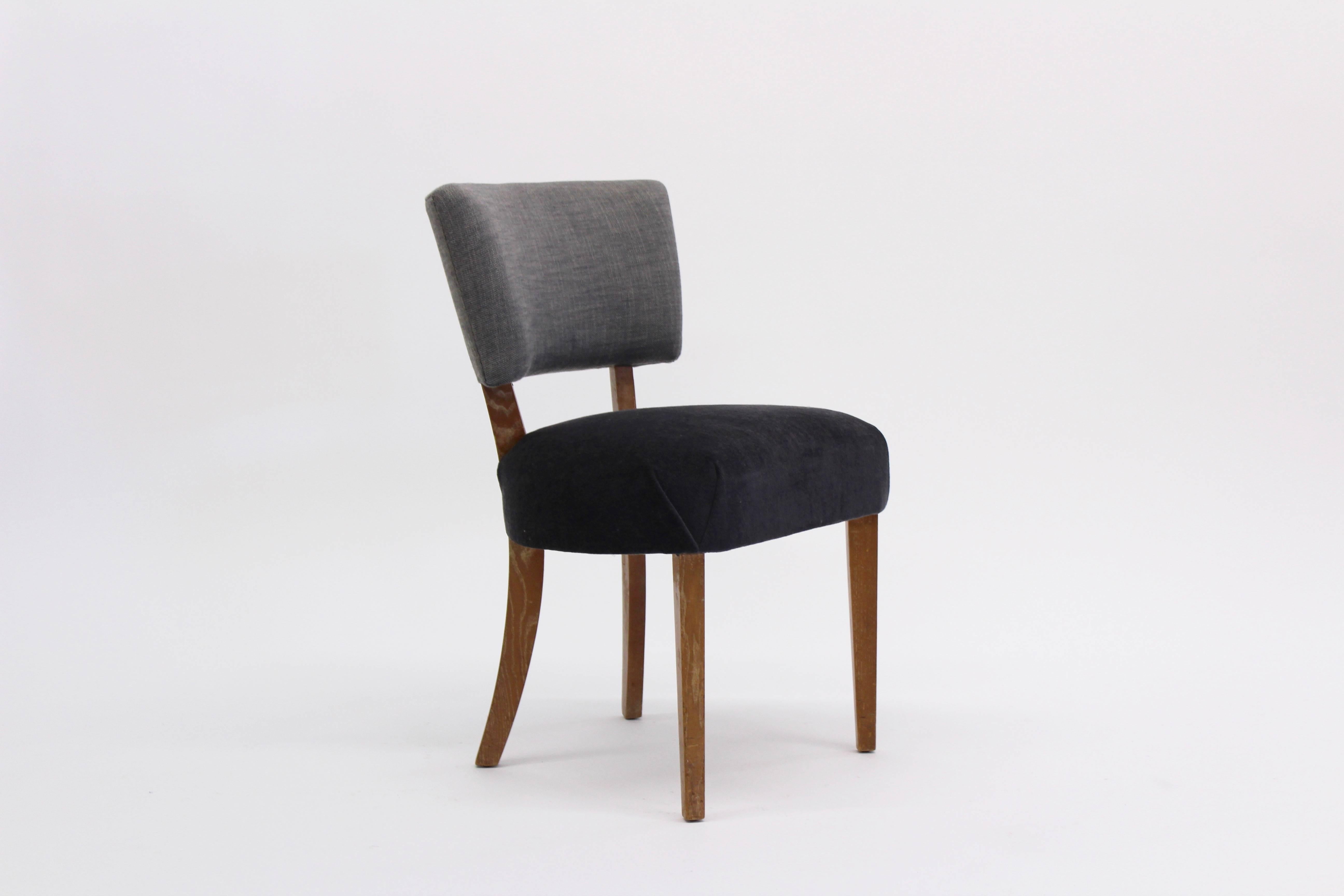 Mid-Century Modern Mid-Century Dining Chairs, Newly Upholstered