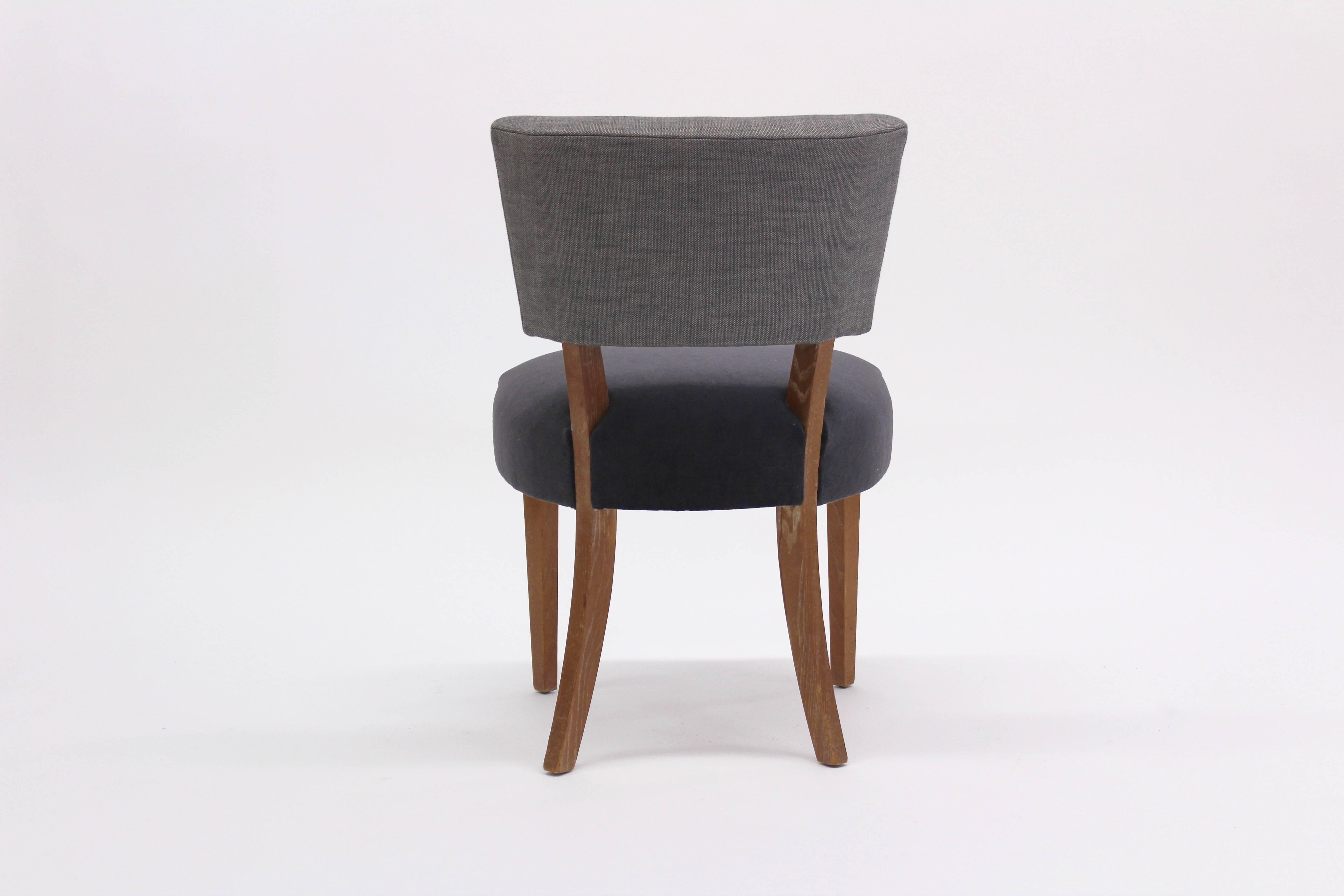American Mid-Century Dining Chairs, Newly Upholstered