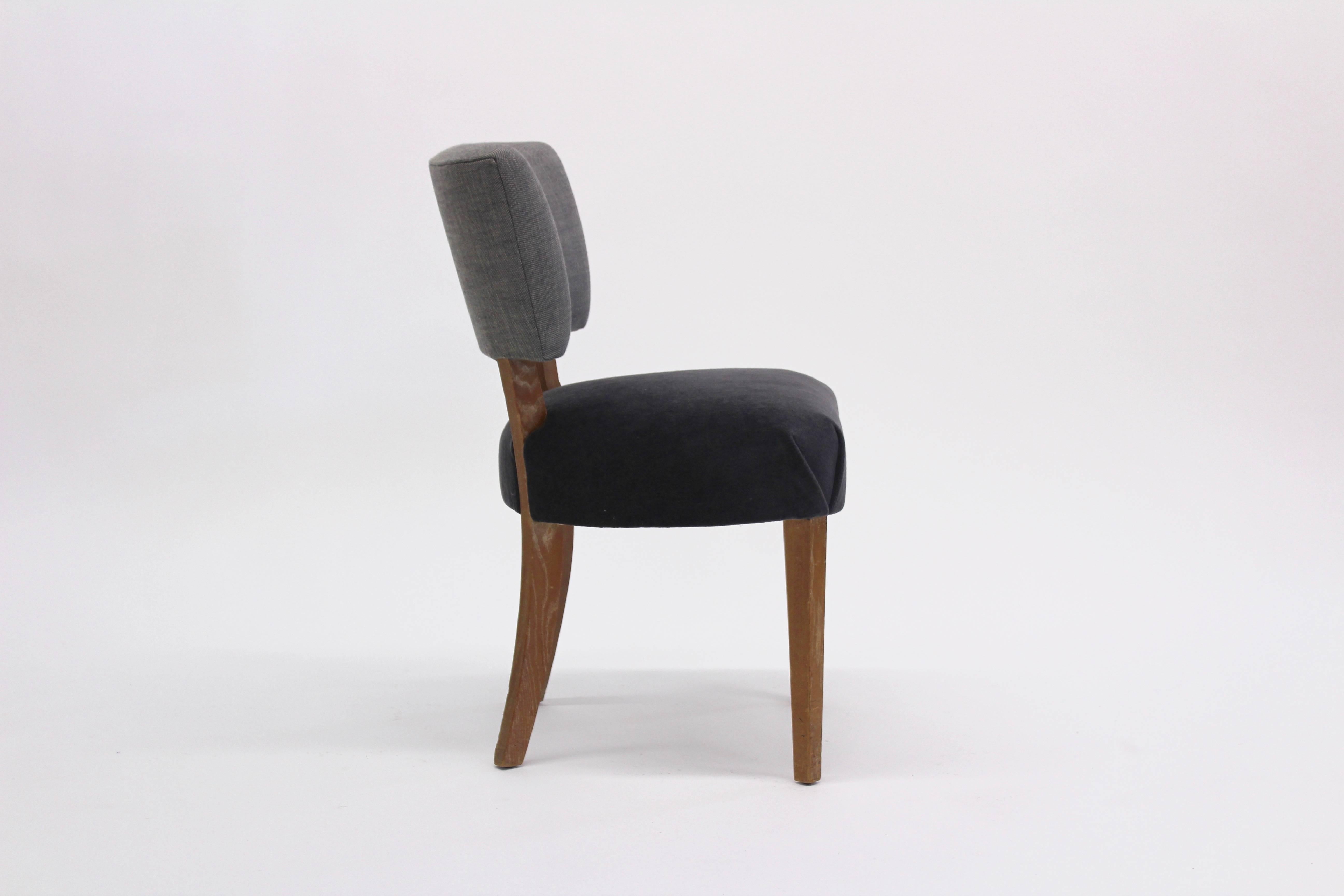 20th Century Mid-Century Dining Chairs, Newly Upholstered