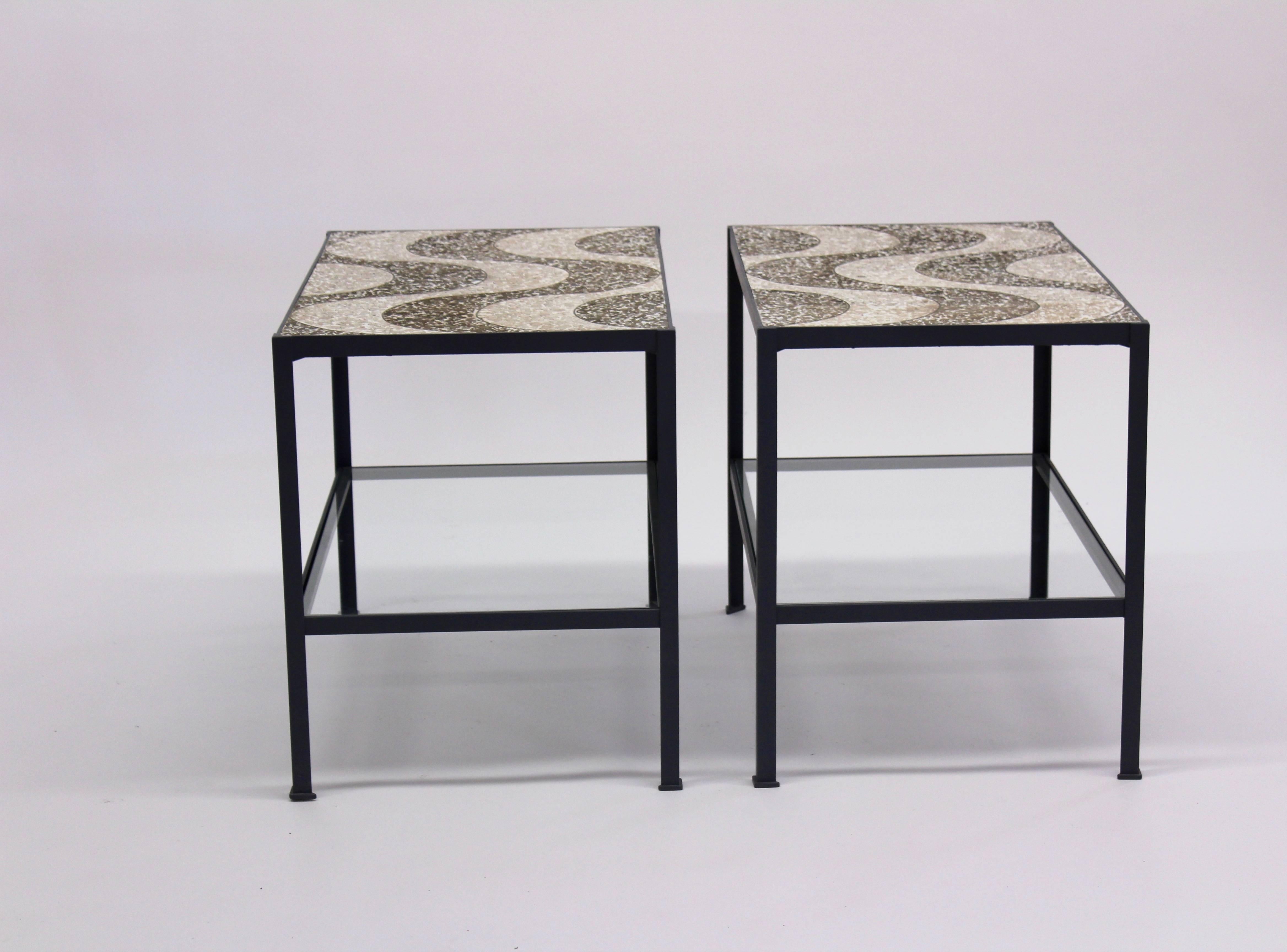 20th Century Vintage Terrazzo Top Tables with Refinished Bases