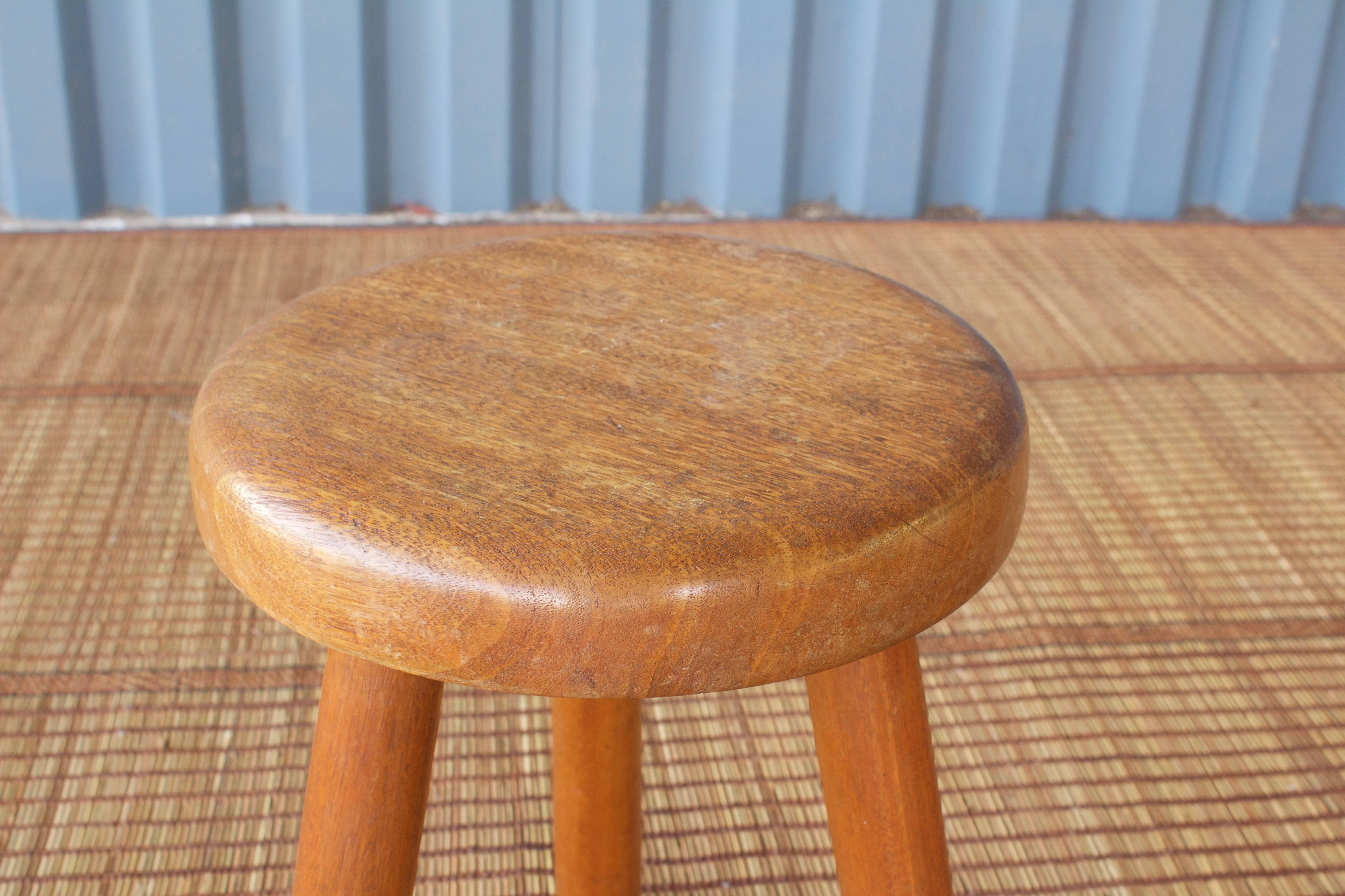 Bleached Pair of French 1960s Milking Stools