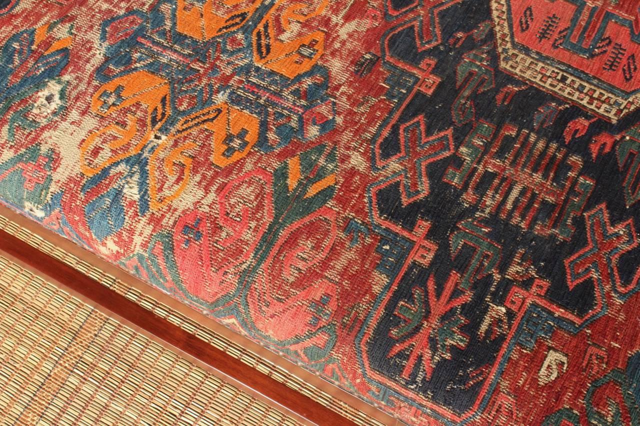 Lexington Ottoman with Vintage Rug Upholstery 1