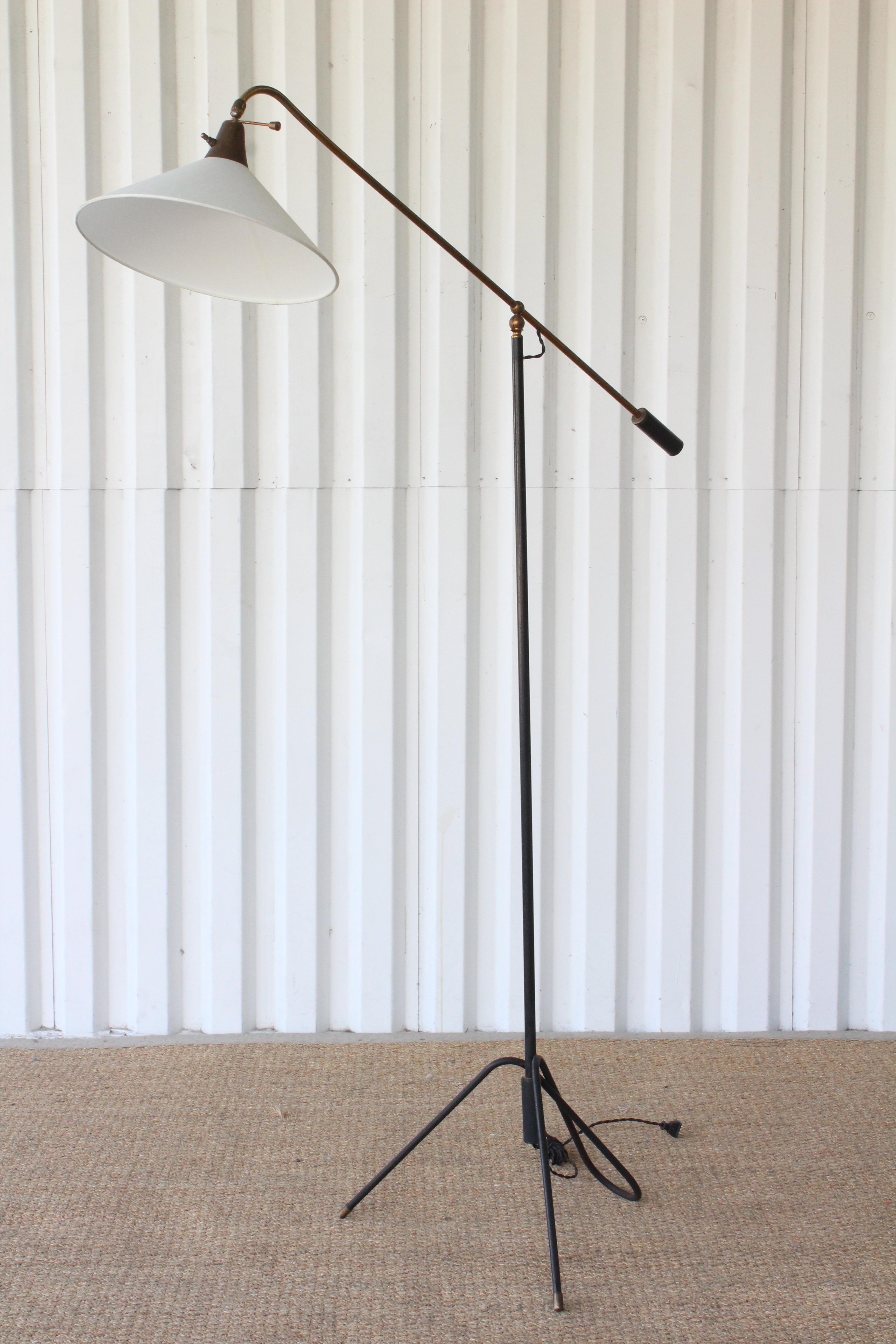Mid-20th Century 1950s Italian Articulating Iron Floor Lamp