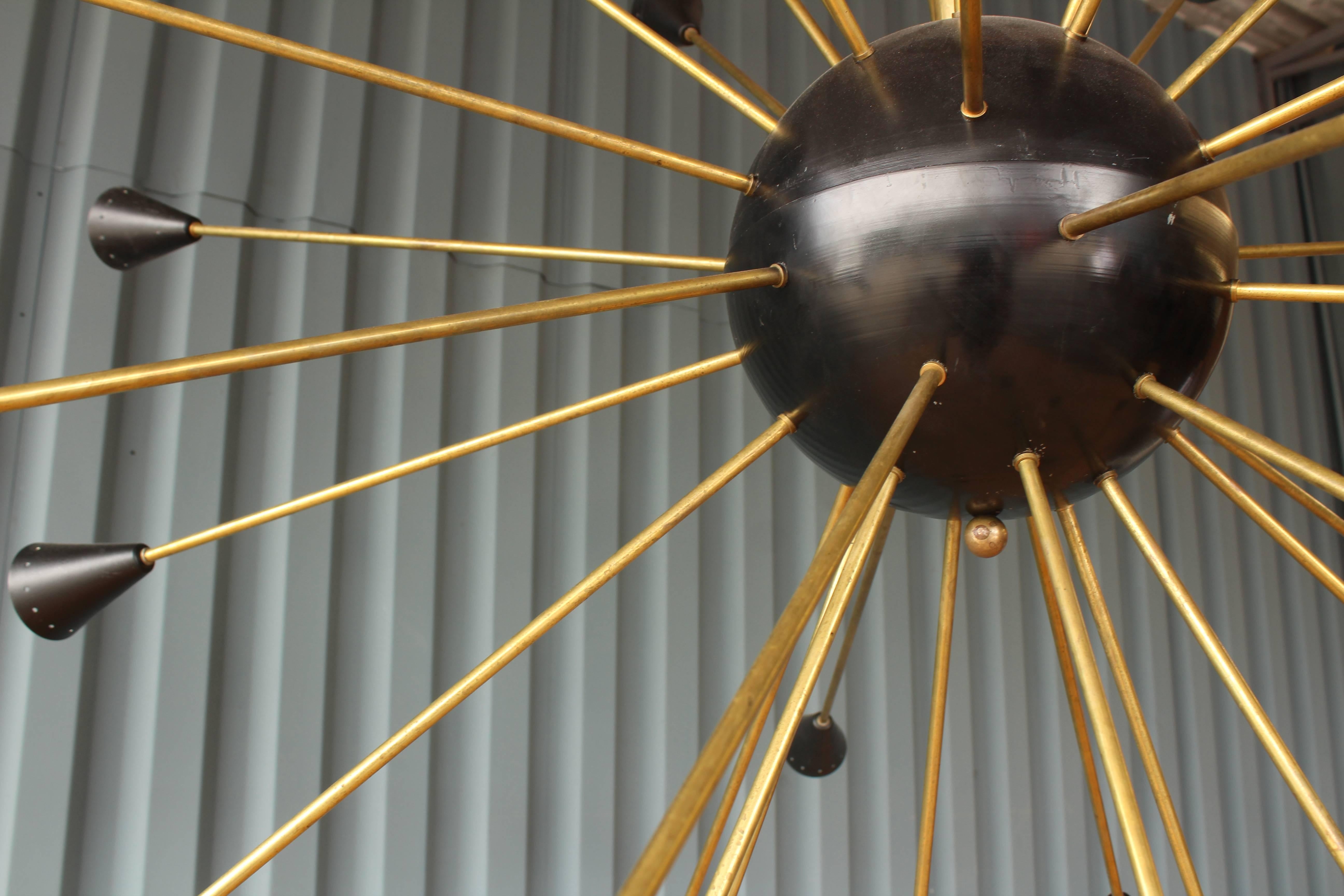 Giant Italian Sputnik Pendant In Excellent Condition In Los Angeles, CA