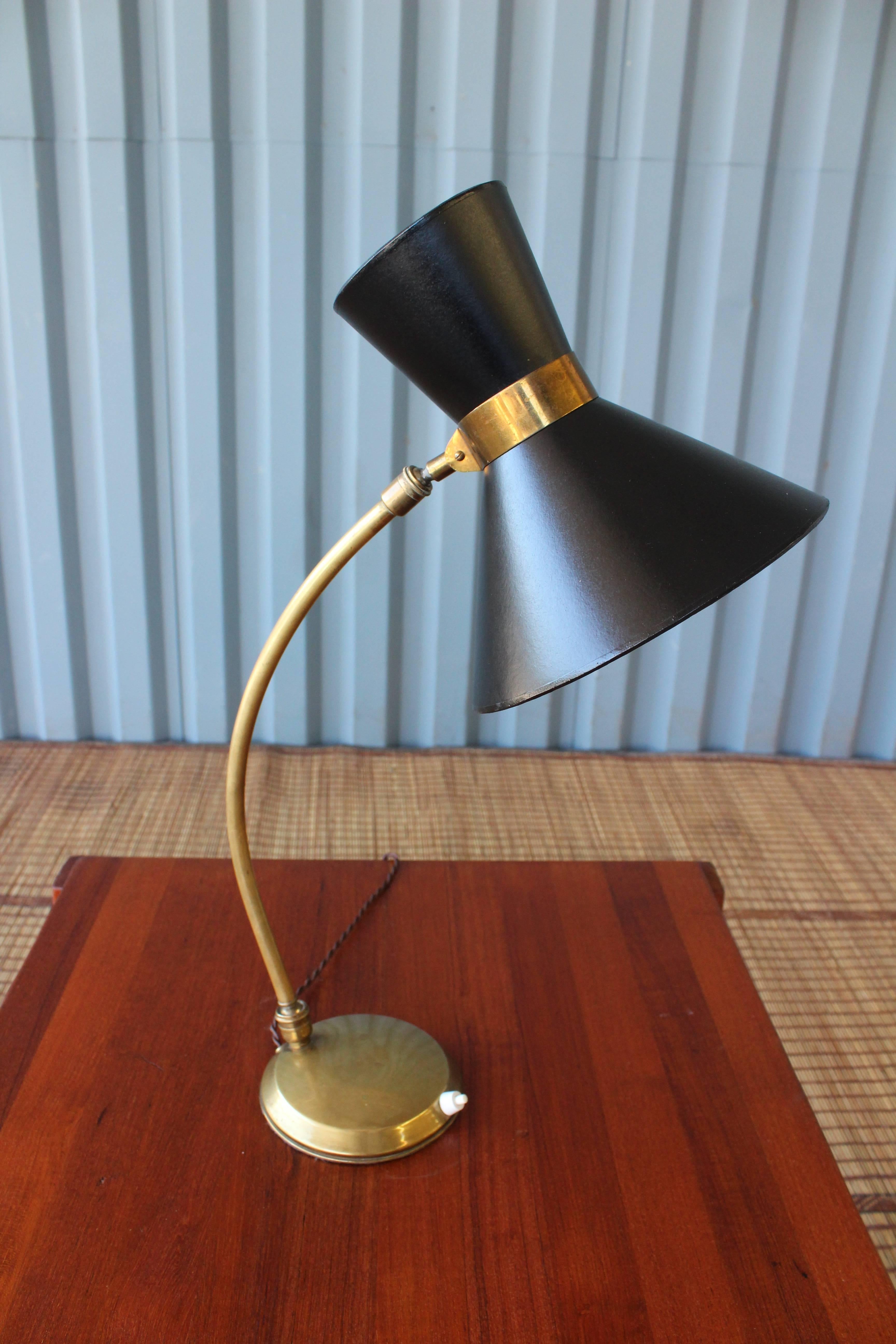 Brass Italian Modern Midcentury Desk Lamp