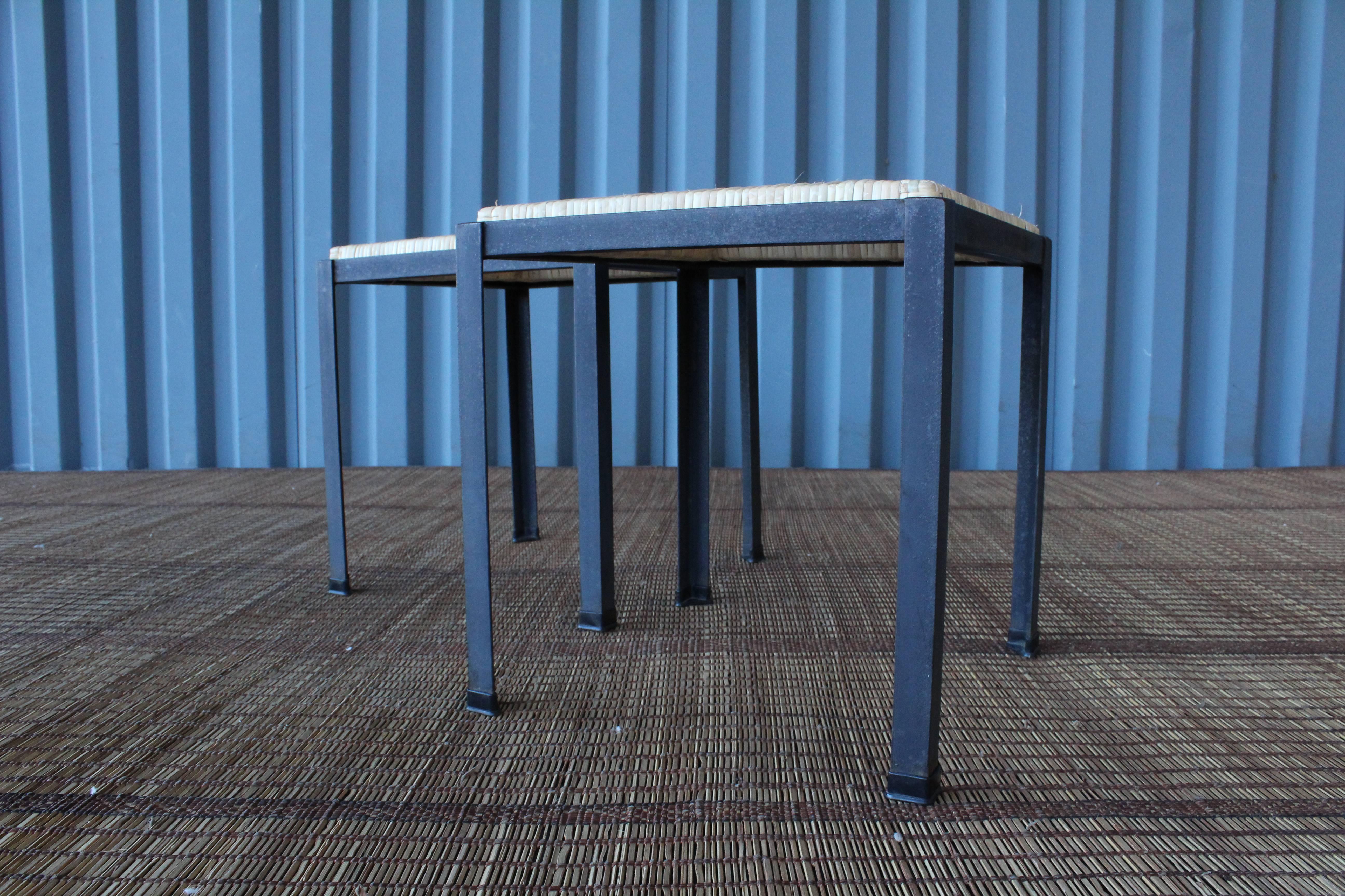 Mid-Century Modern Pair of Stools by Danny Ho Fong for Tropi-Cal