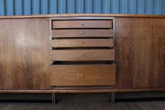 Paul Dupré-Lafon Walnut, Iron and Nickel Tambour Front Cabinet