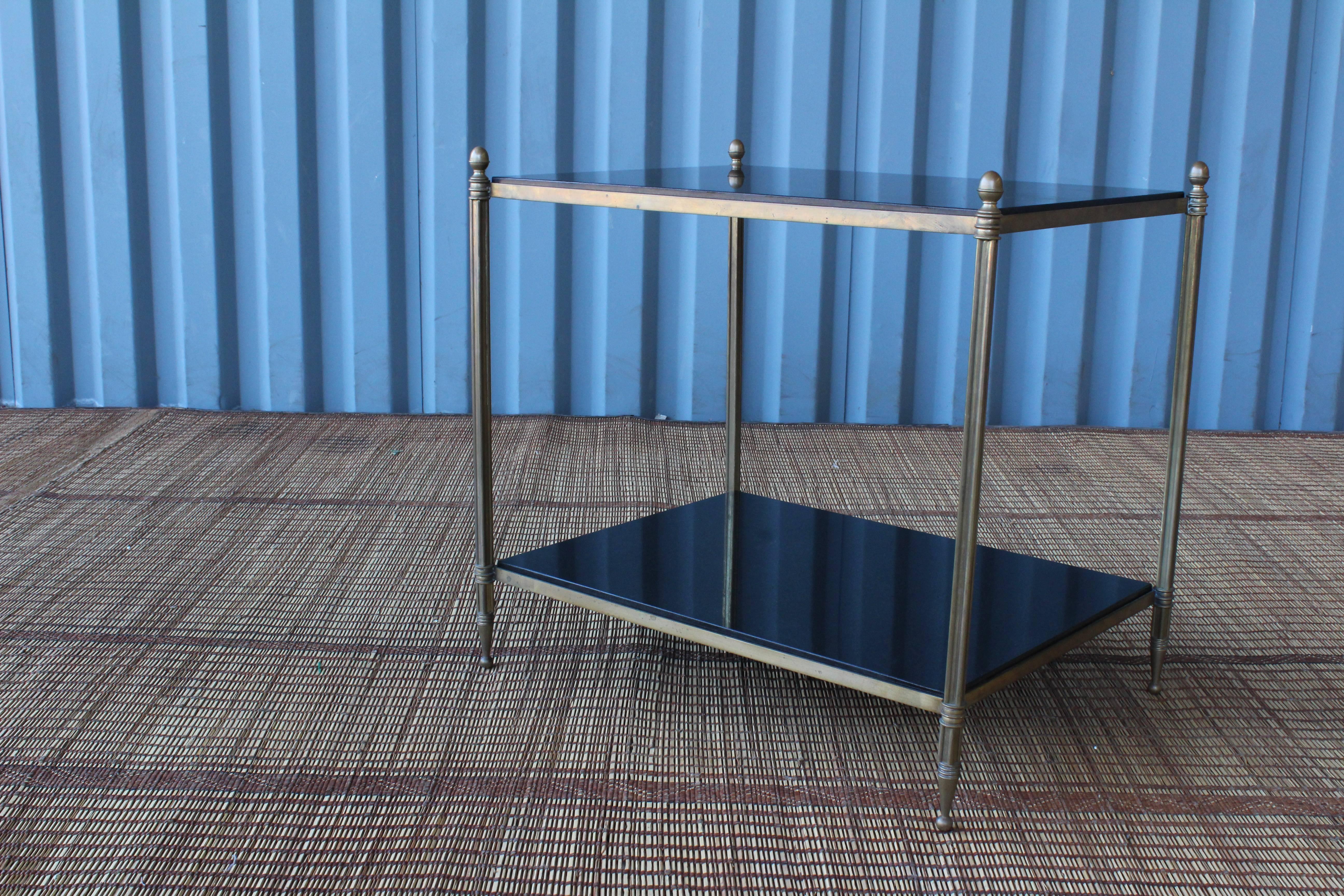 Solid Brass Two-Tiered Side Table 3