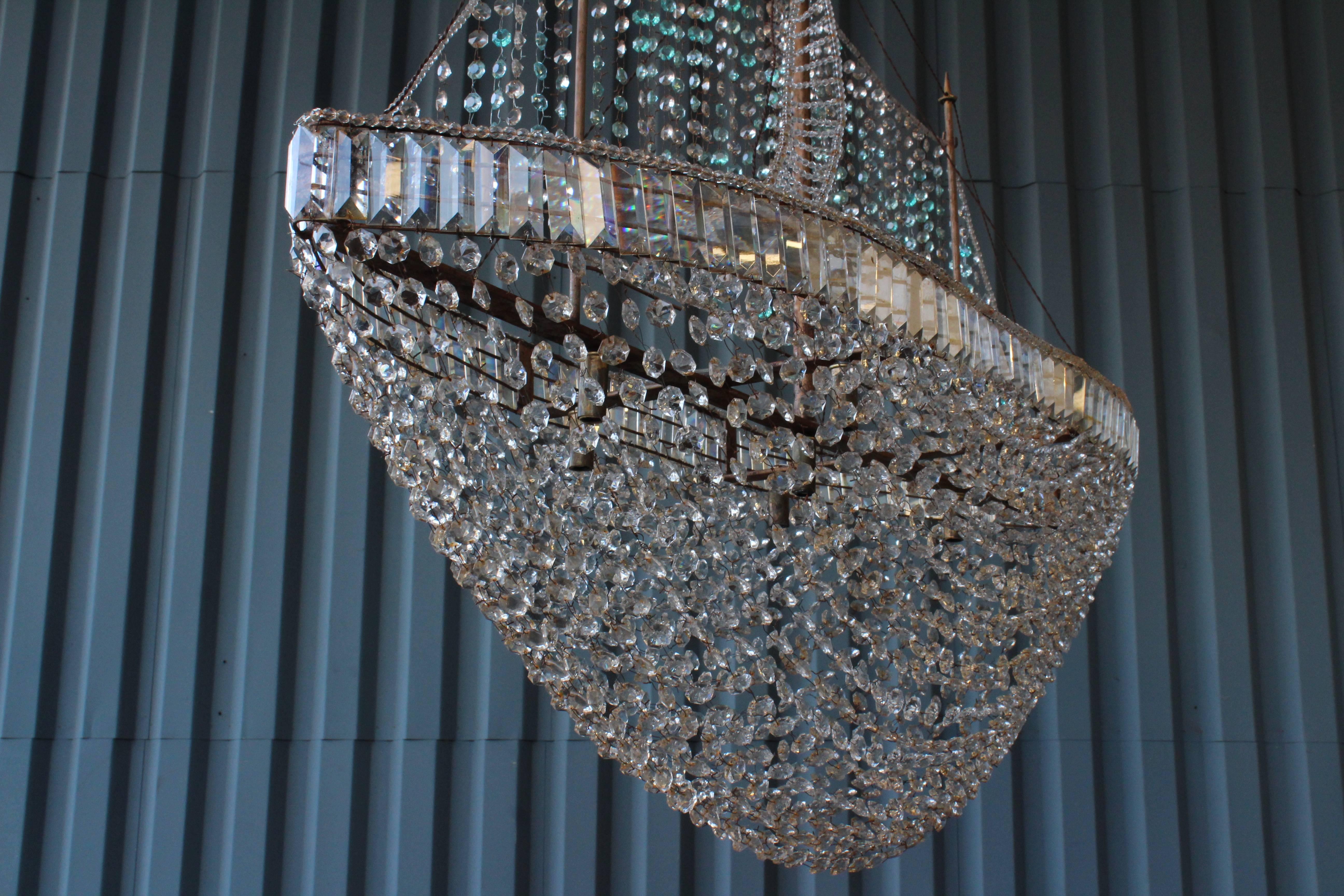 crystal pirate ship chandelier