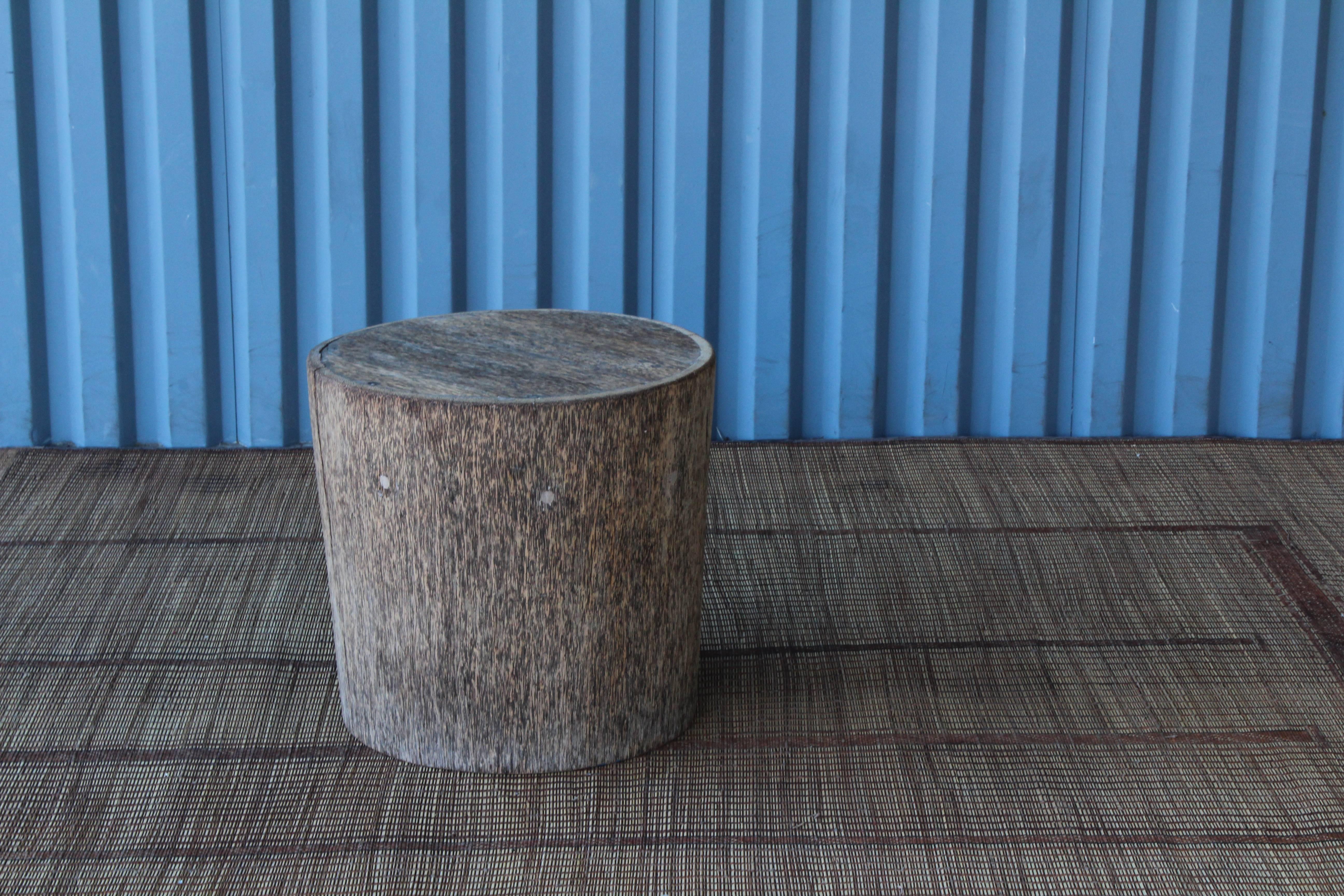 Vintage Indonesian Palm Wood Side Table In Good Condition In Los Angeles, CA