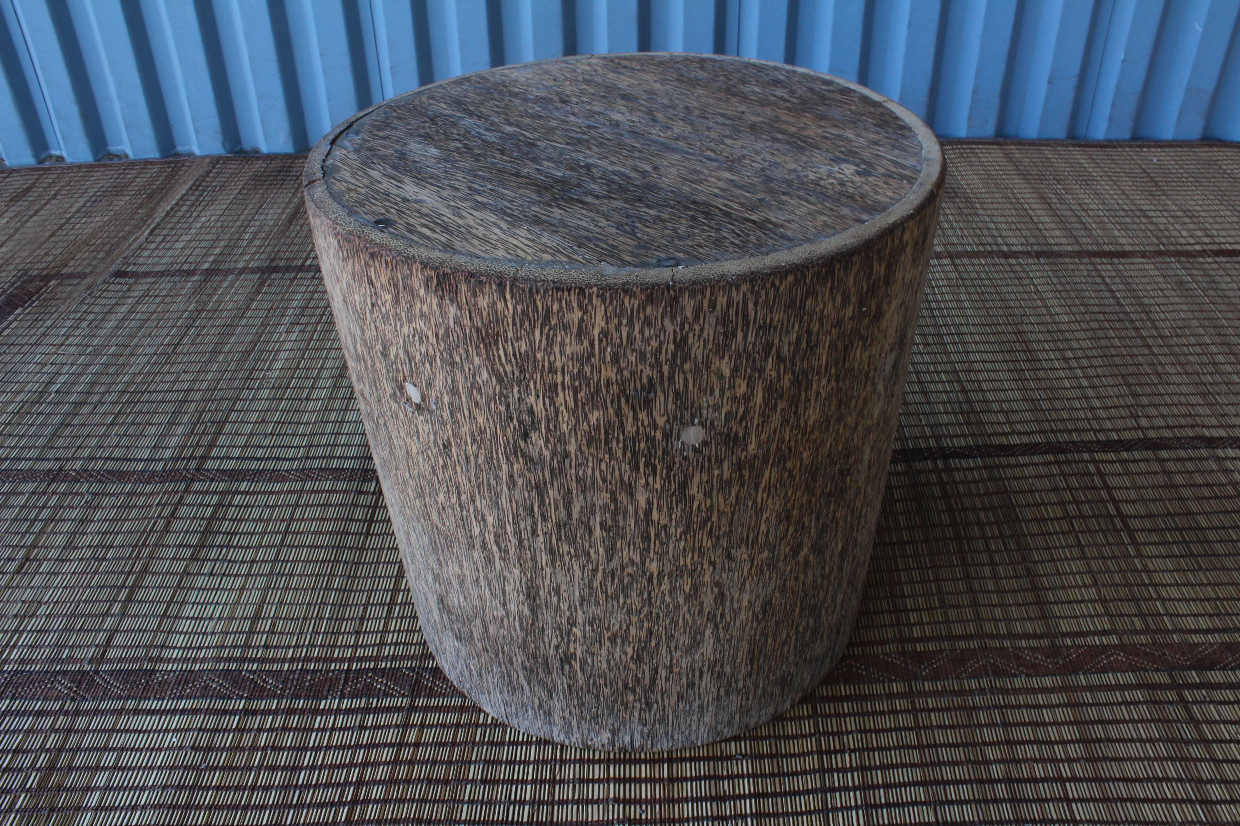 Palmwood Vintage Indonesian Palm Wood Side Table