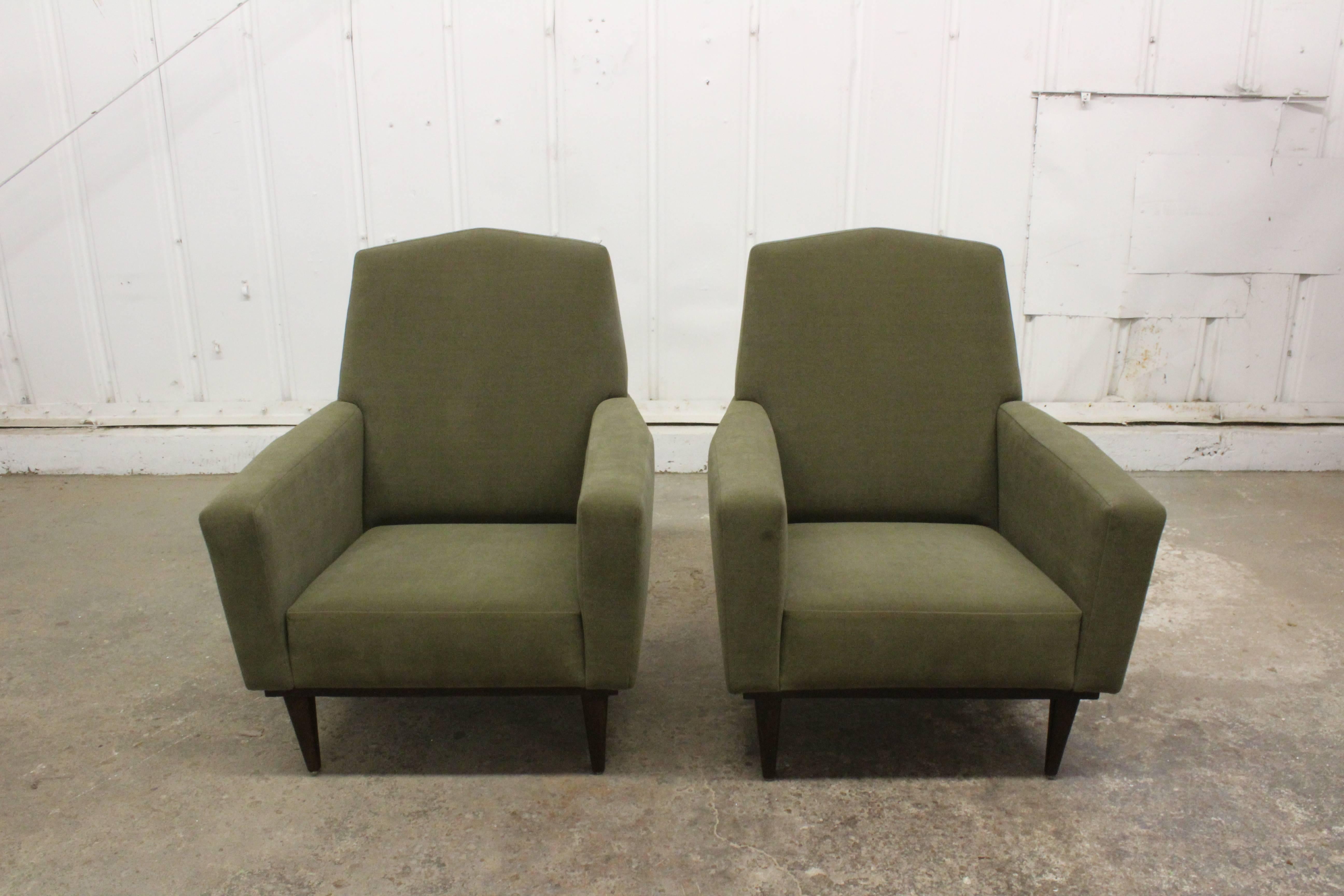 Mid-Century Modern Pair of 1950s French Armchairs