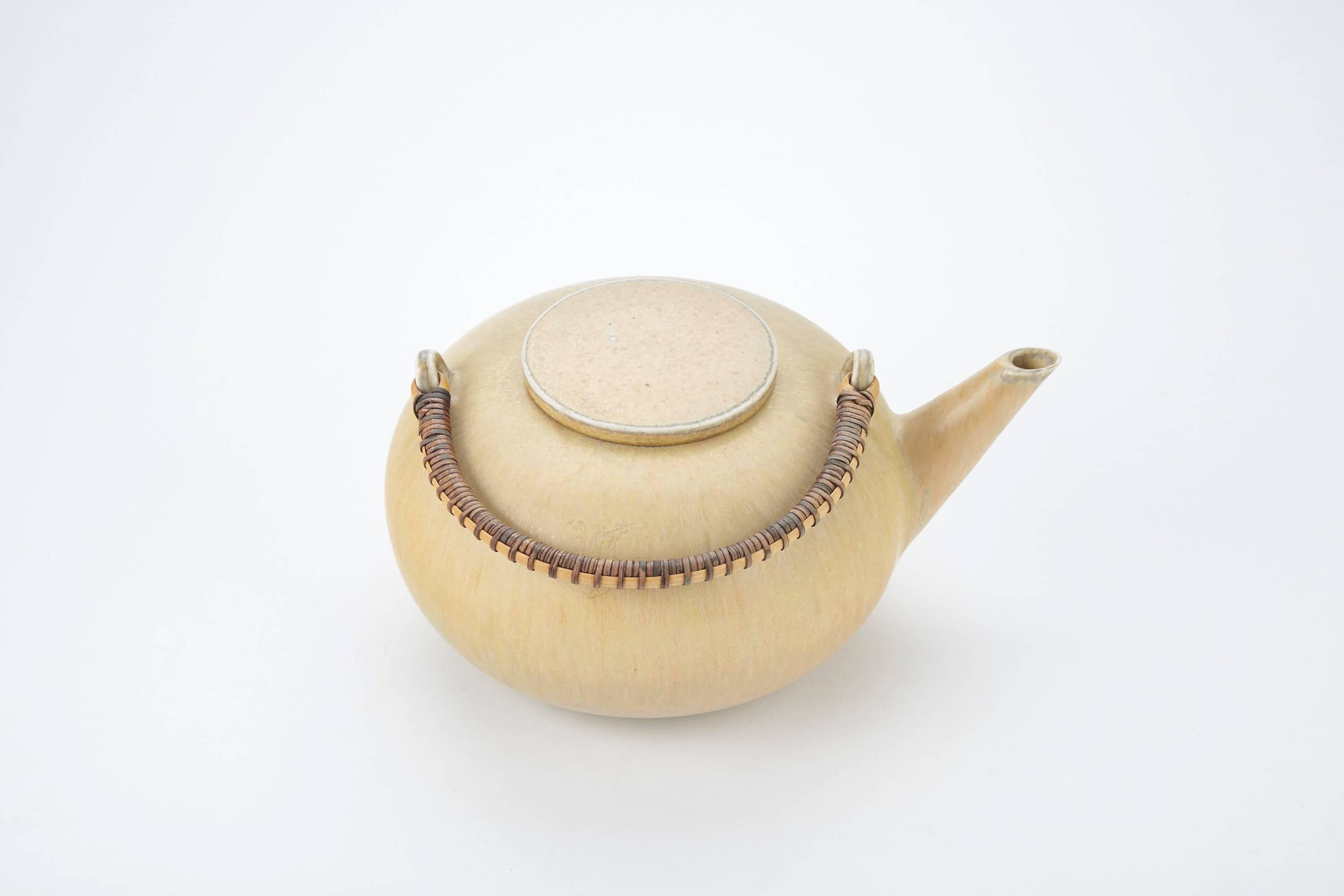 Scandinavian Modern Saxbo Glazed Teapot, Denmark, 1950s