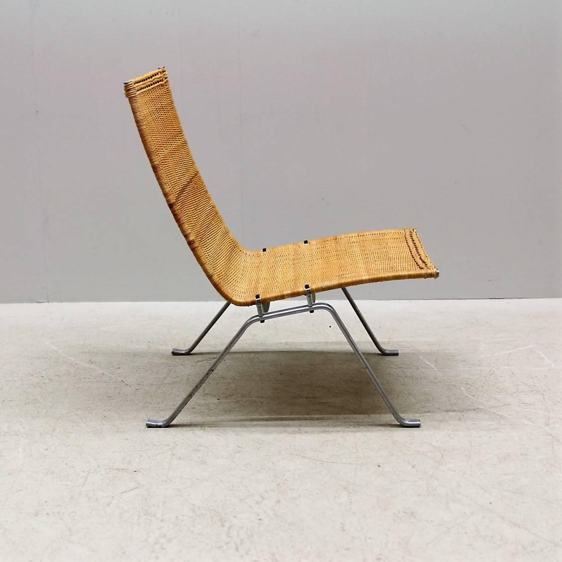 Mid-Century Modern Poul Kjaerholm PK-22 Cane Chair, for E. Kold Christensen, 1950s, Denmark