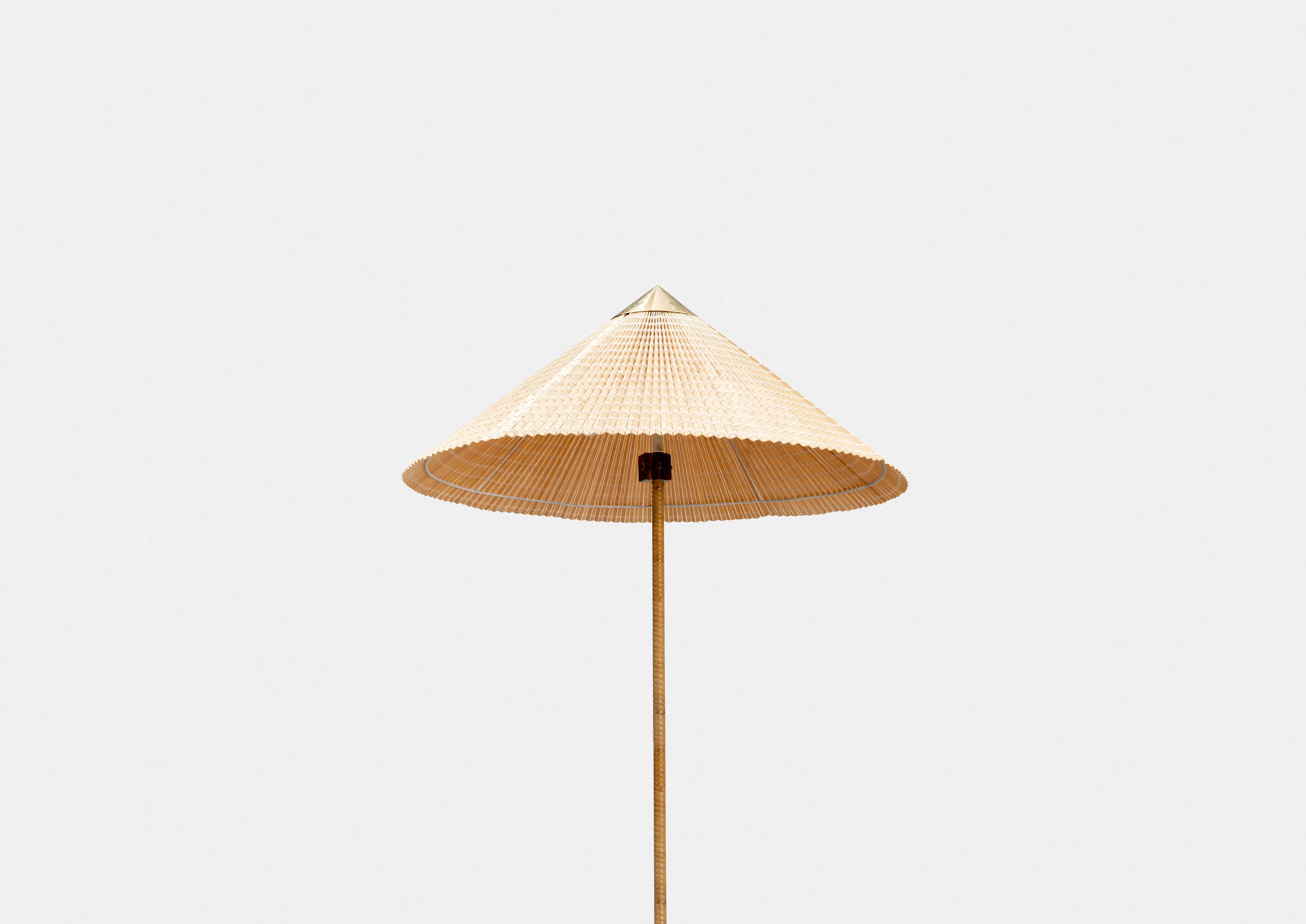 Scandinavian Modern Paavo Tynell Chinese Hat Floor Lamp, Taito Oy, 1940s, Finland