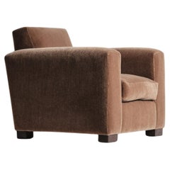 A Club Chair, Upholstered in Pure Mohair