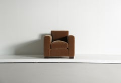 A Club Chair, Upholstered in Pure Mohair