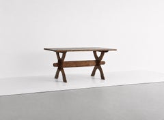 Mesa antigua de pino, Suecia, siglos XVIII/XIX