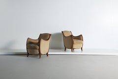 Extraordinary Sculptural Art Deco Chairs, France, 1920s - COM reupholstery