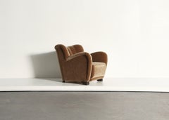 Rare Armchair Newly Upholstered in Pure Mohair, Denmark, 1940s