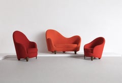 Elizabeth Garouste and Mattia Bonetti Koala Sofa and Armchairs, France, 1980s