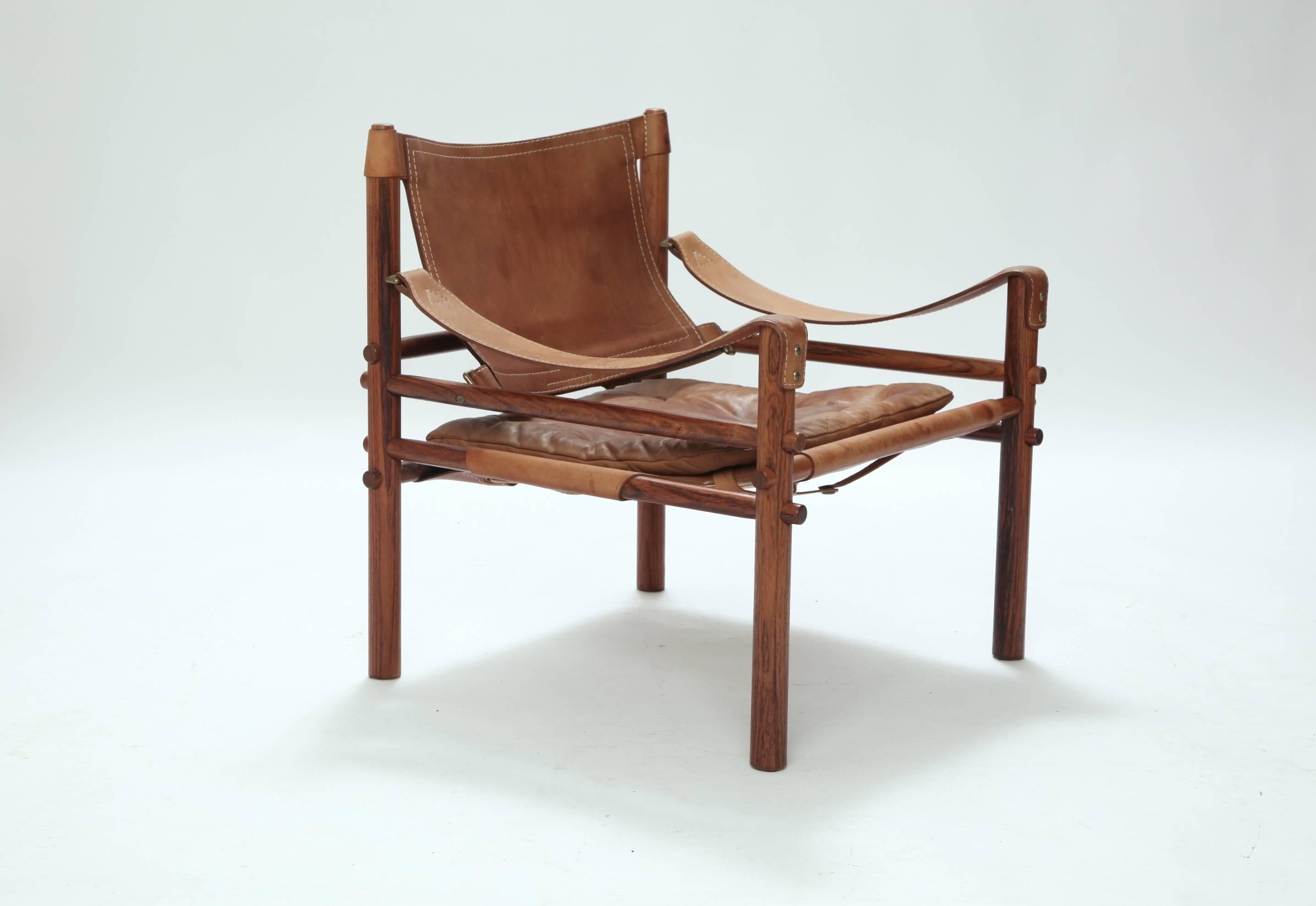 Arne Norell rosewood Safair Sirocco chair, Sweden, 1960s. Excellent condition.