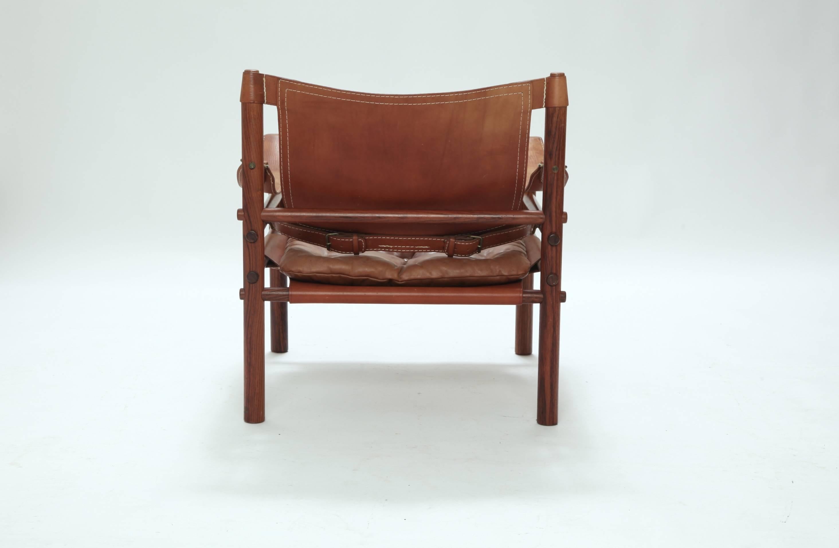 Mid-Century Modern Arne Norell Rosewood Safair Sirocco Chair, Sweden, 1960s