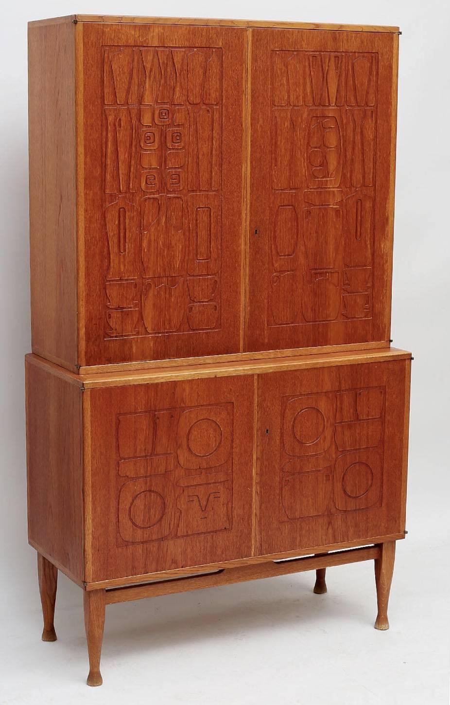 Mid-Century Modern Yngve Ekström 'Krus' Cabinet by Westbergs Möbler, Sweden, 1950s