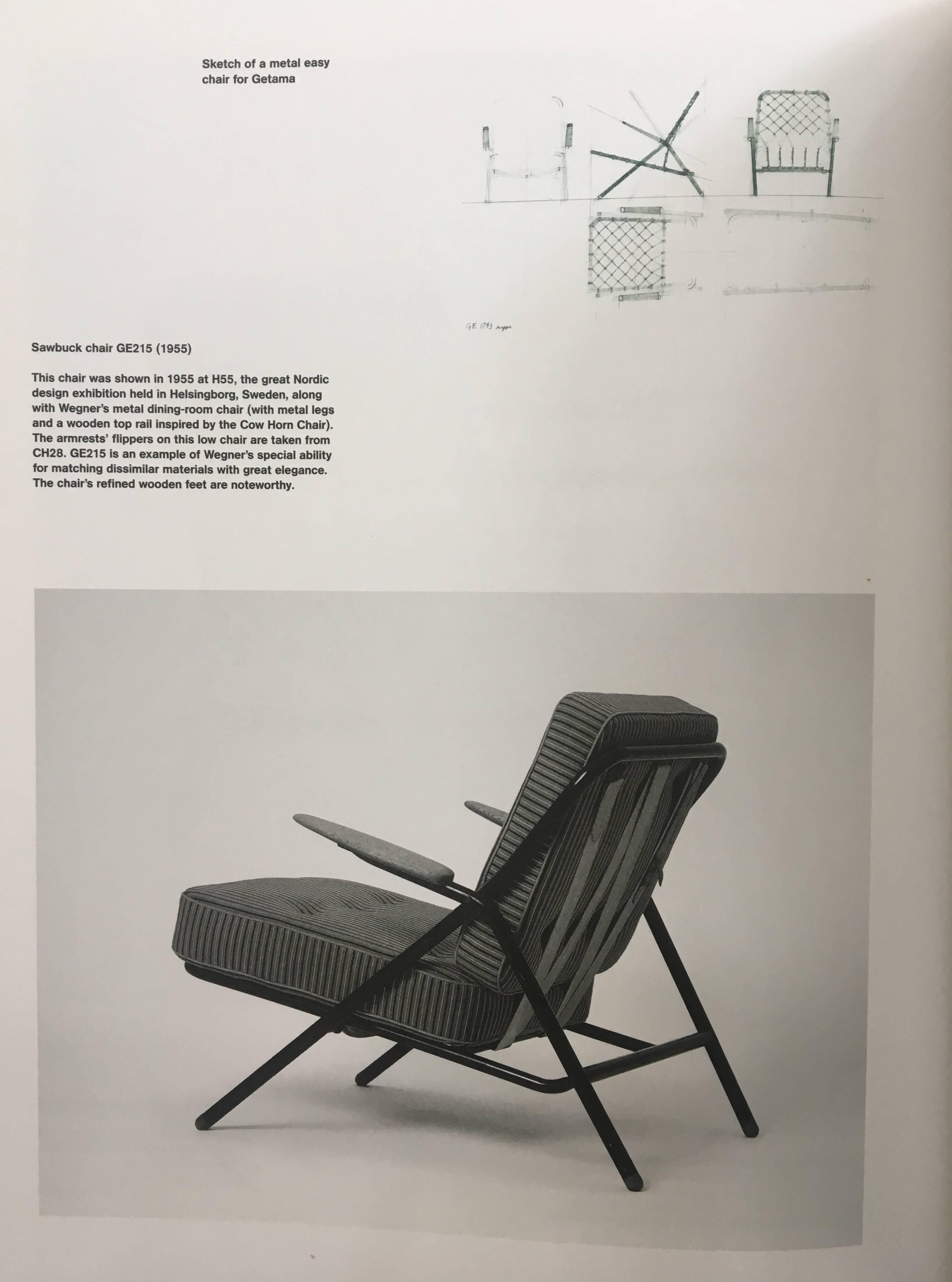 Rare Hans Wegner GE215 Sawbuck Chair, Denmark, 1950s 3