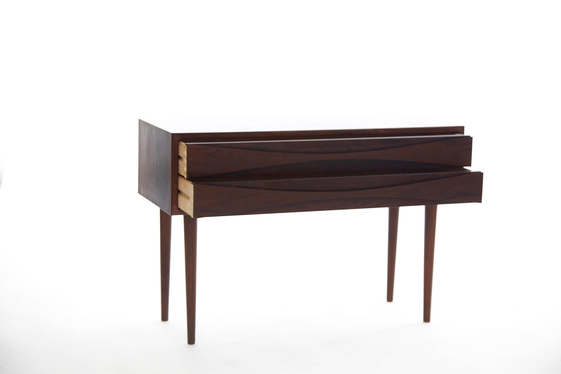 Pair of Rosewood Arne Vodder Bedside Tables or Nightstands, NC Møbler, Denmark In Good Condition In London, GB