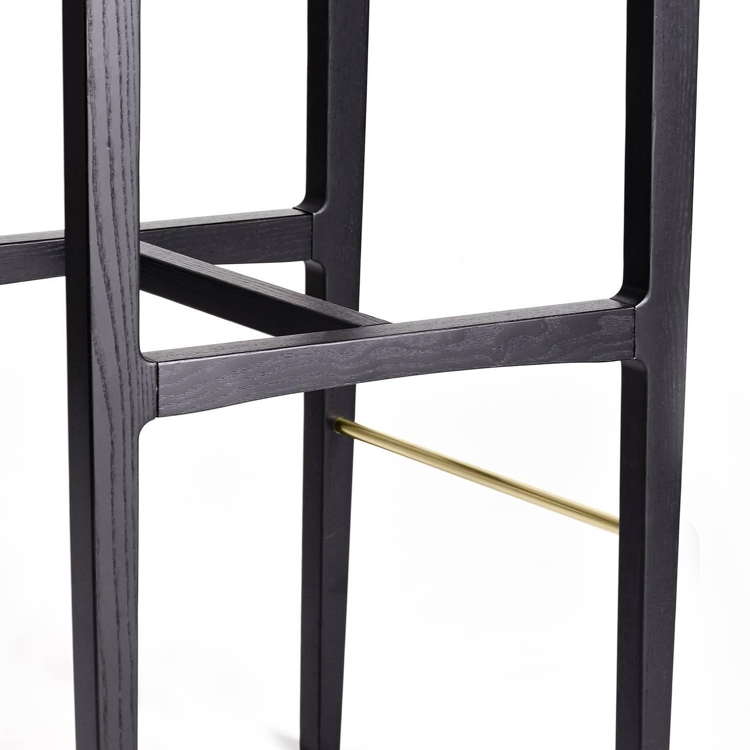 Contemporary Giacomo Bar Stools (2) in Ebonized Ash - DISCOUNTED 50% - available now