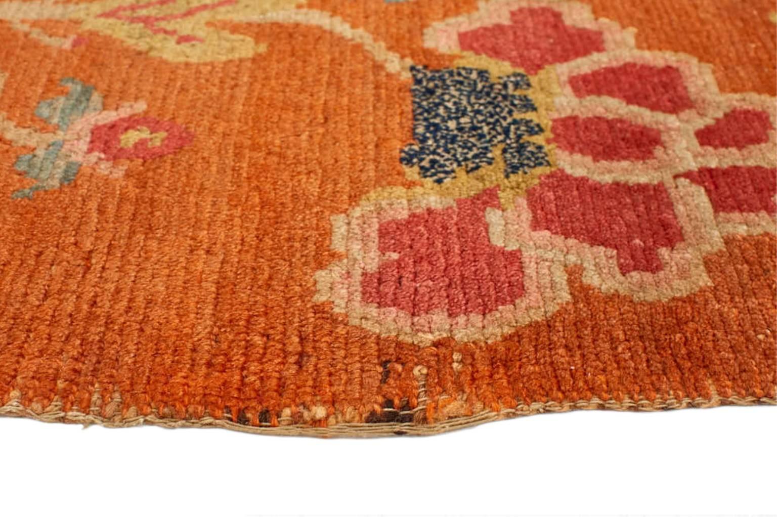 Vintage Tibetan Wool Rug For Sale 1
