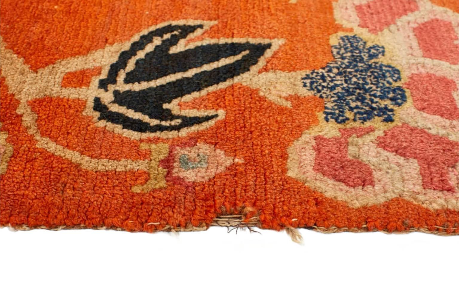 Vintage Tibetan Wool Rug For Sale 2