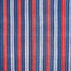 Blue and Red Vintage Indian Dhurrie